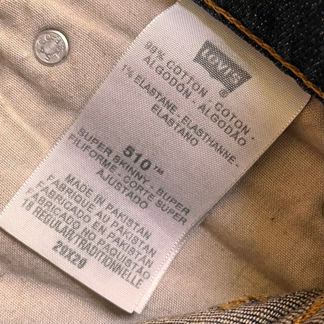 리바이스 510 18REG 데님팬츠 W29 L29 상품이미지5