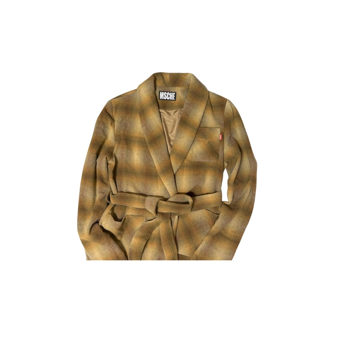 미스치프 체크 로브 코트 상품이미지1