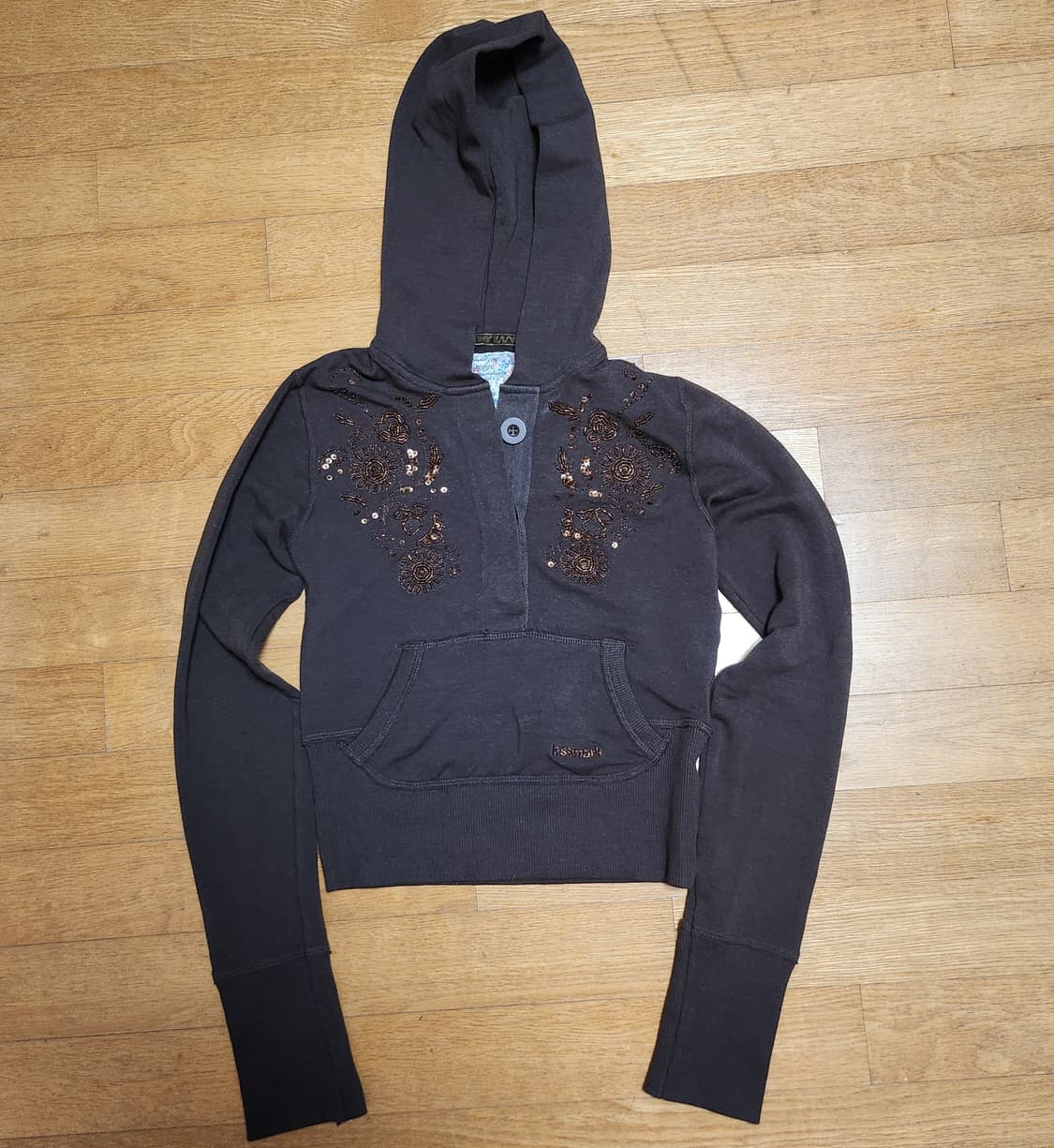 키스마크 kissmark 빈티지 후드티 상품이미지1