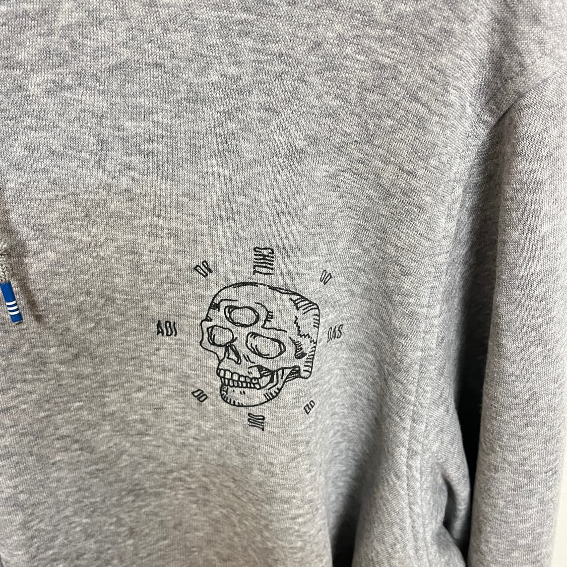 (2XL 작게나옴) 아디다스 약기모 스컬 프린팅 후드집업 상품이미지3