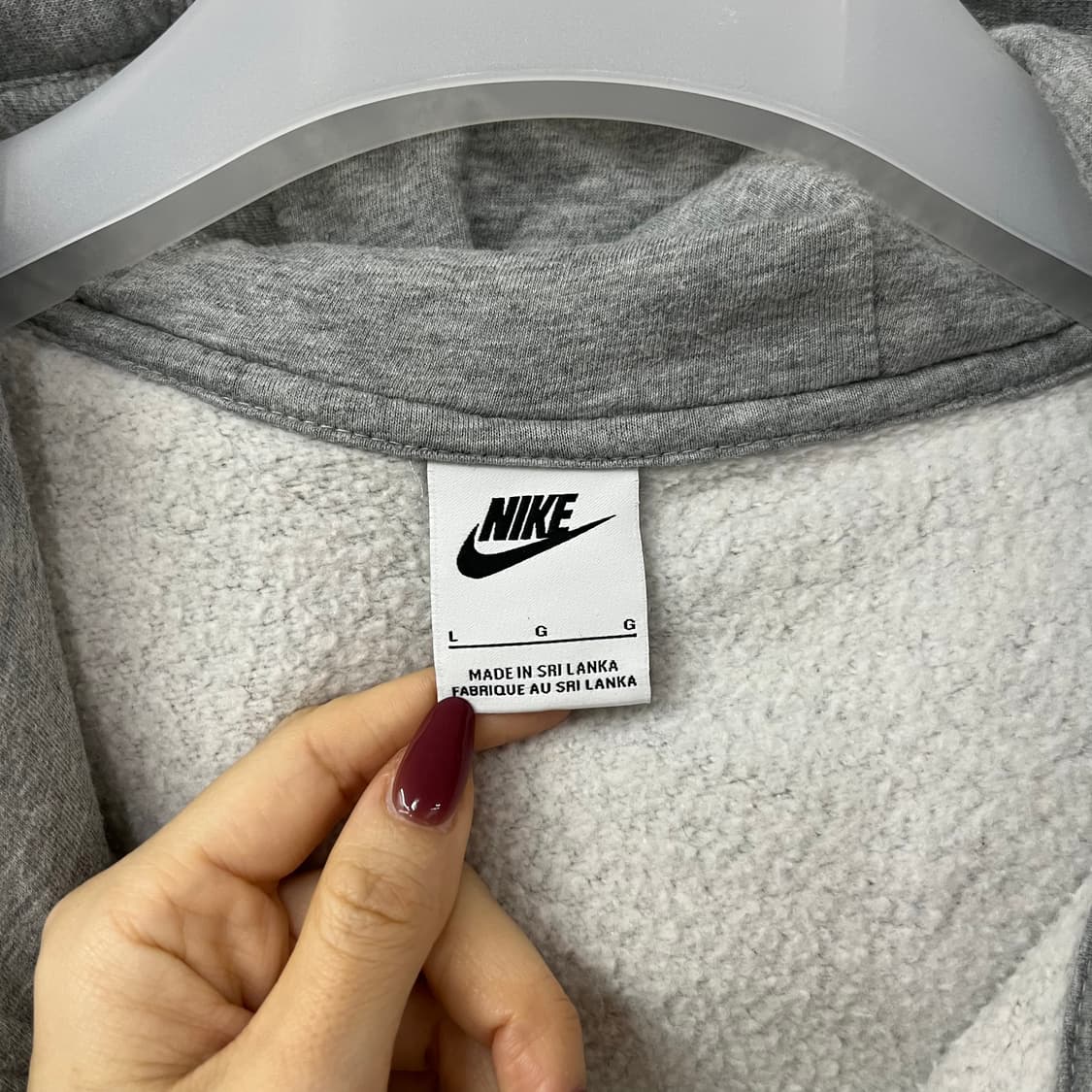 나이키 자수로고 그레이 후드집업 상품이미지5