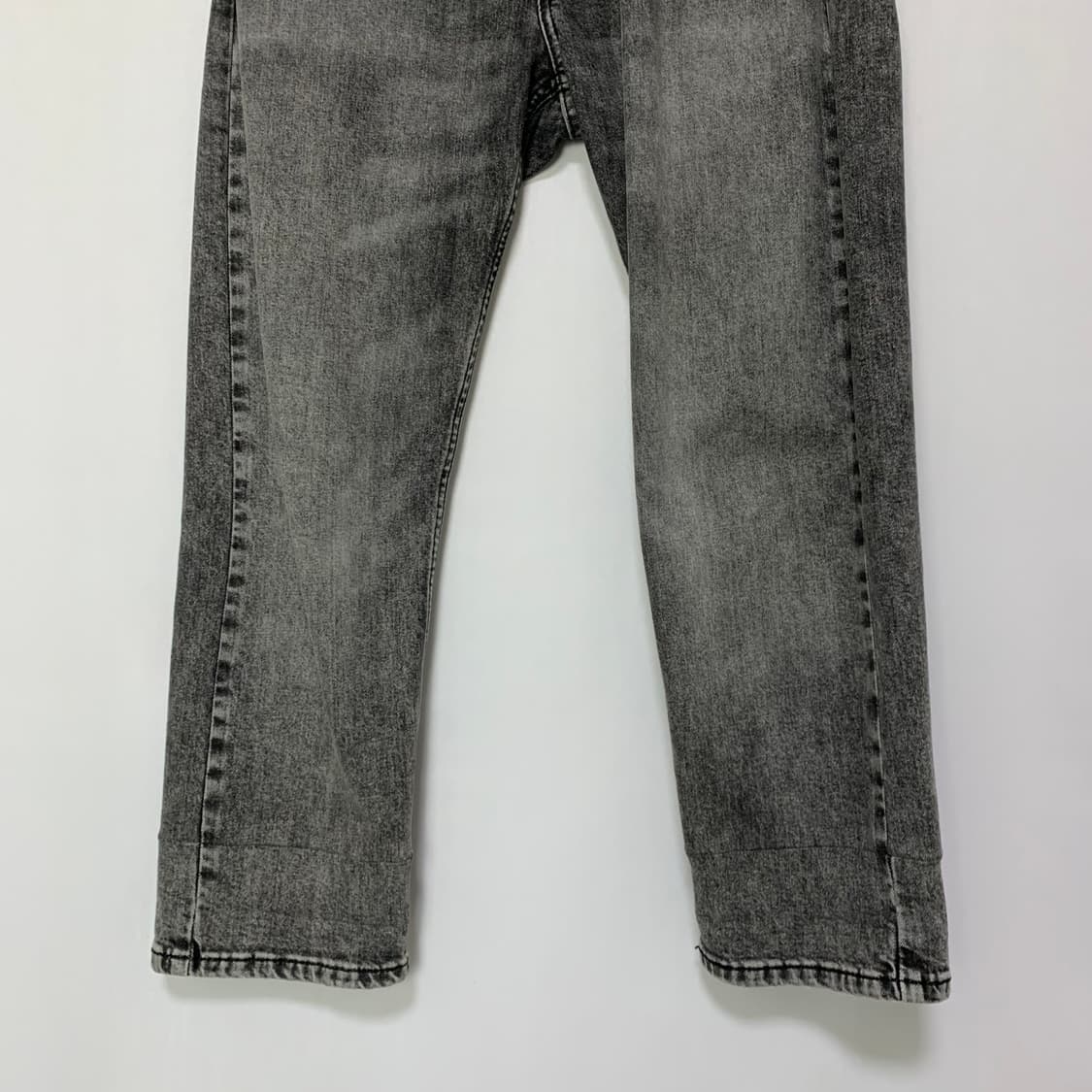 리바이스 502 빈티지 워싱 블랙 흑청 데님 팬츠 30인치 남녀공용 상품이미지3