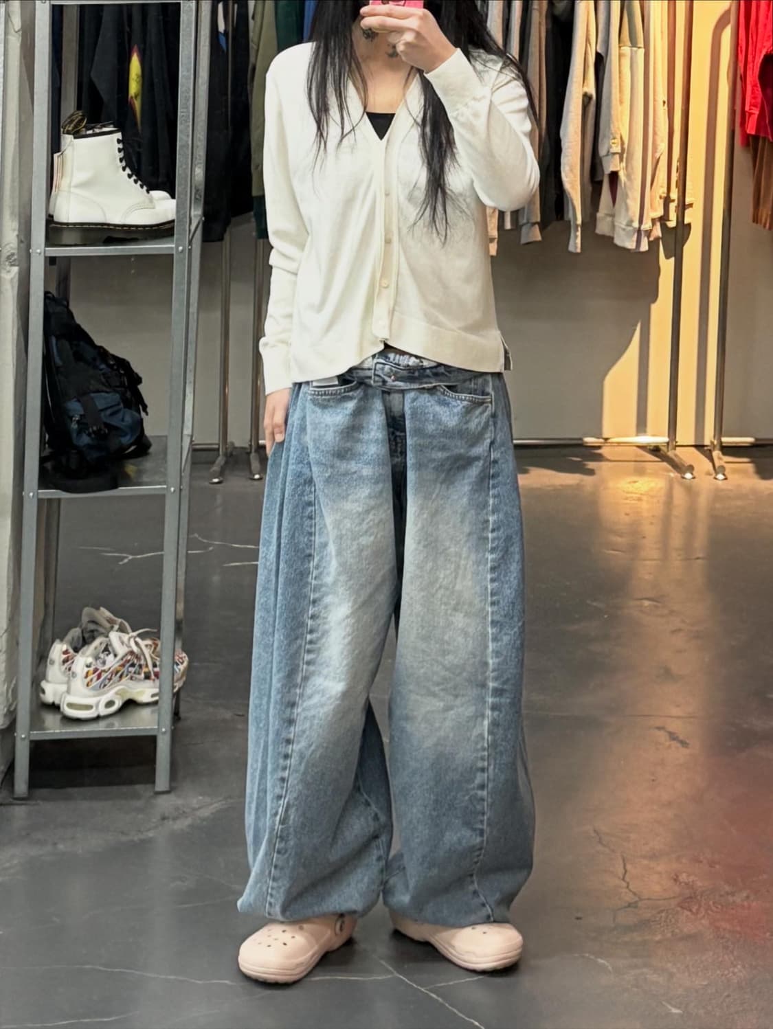 라코스테 썸머 브이넥 티핑 가디건 A3177 상품이미지1