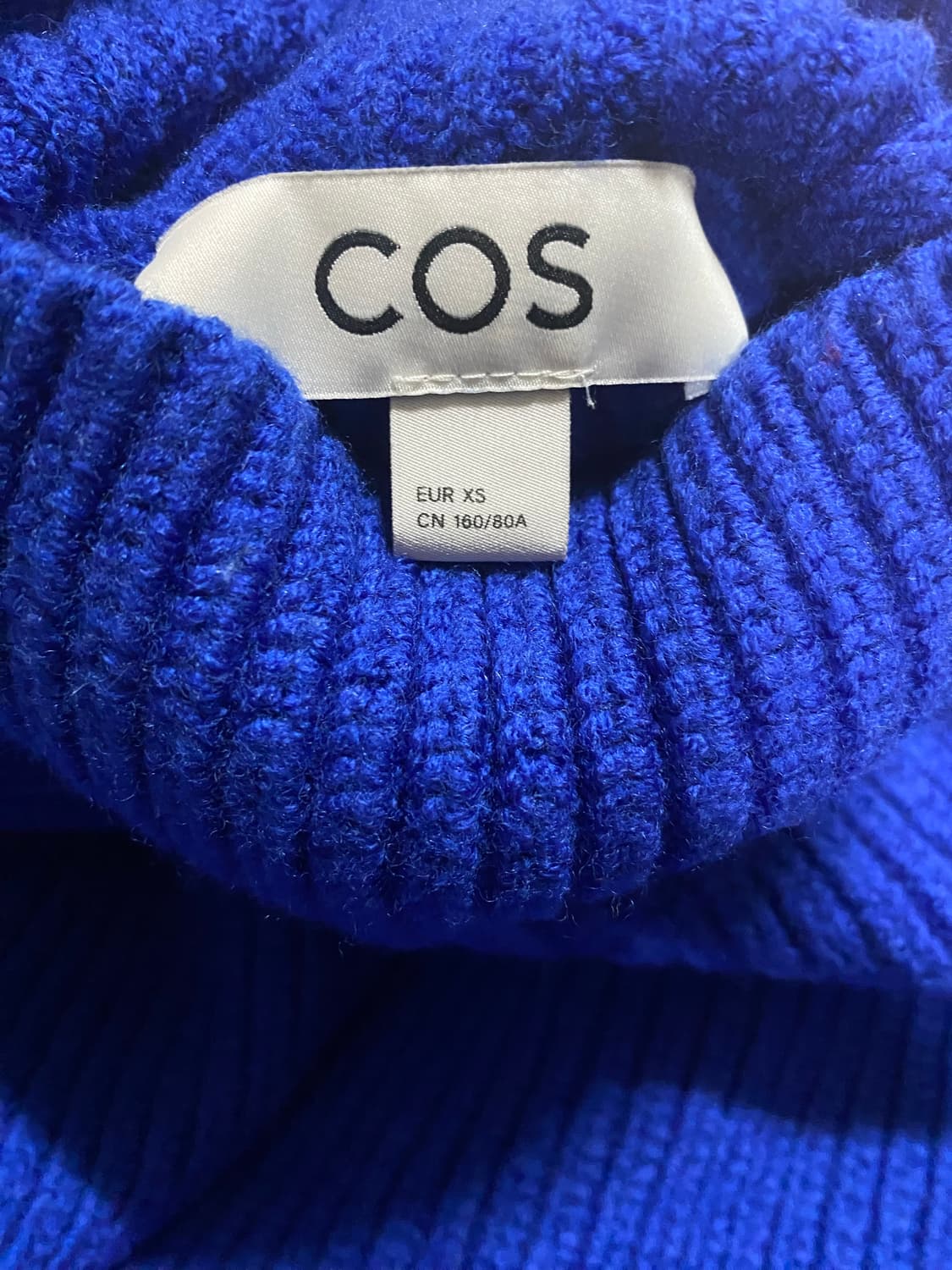 COS 코스 여성 터틀넥 니트 스웨터 블루 XS 상품이미지4