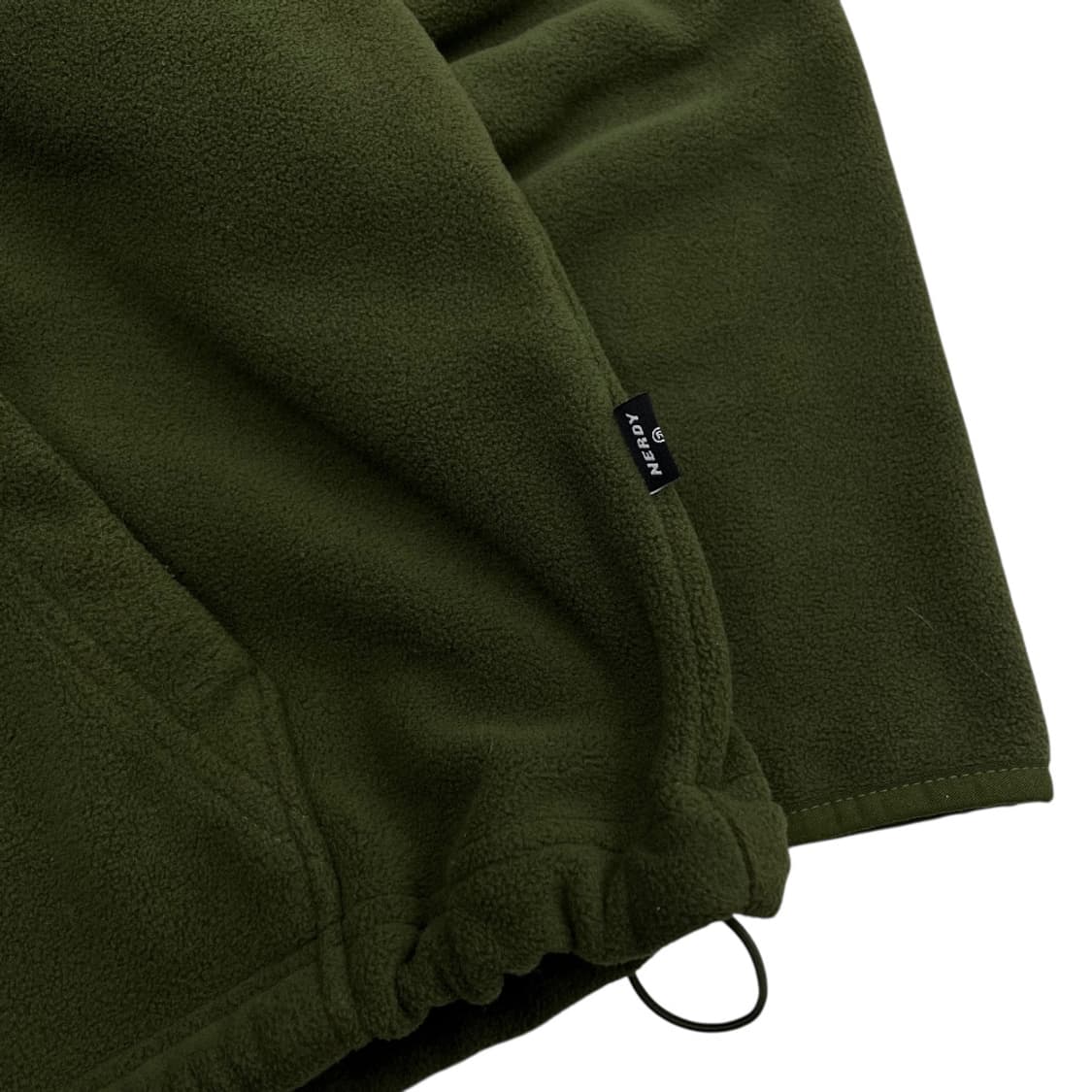 널디 오렌지 자수로고 카키 플리스 후드 M 상품이미지5