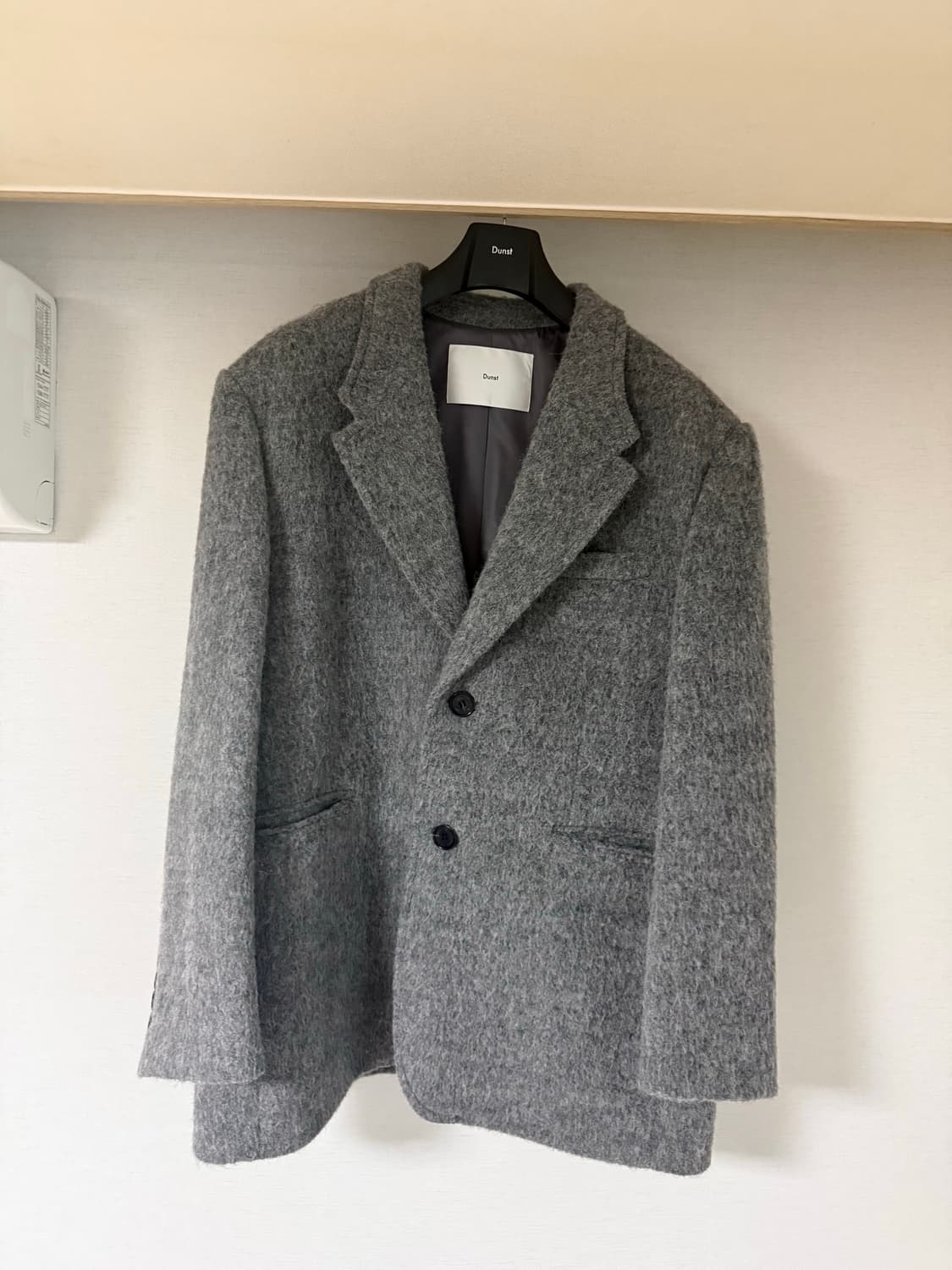 UNISEX ALPACA BLAZER COAT MELANGE GREY 상품이미지1