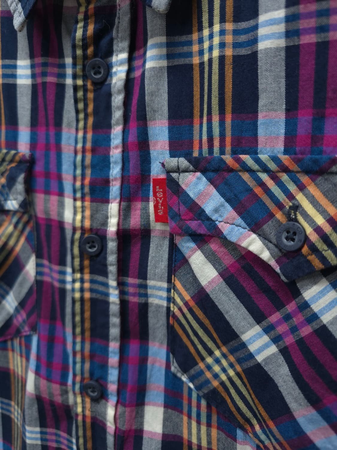 리바이스 여성 레드탭 퍼플 멀티 체크 웨스턴 셔츠(66) 상품이미지4