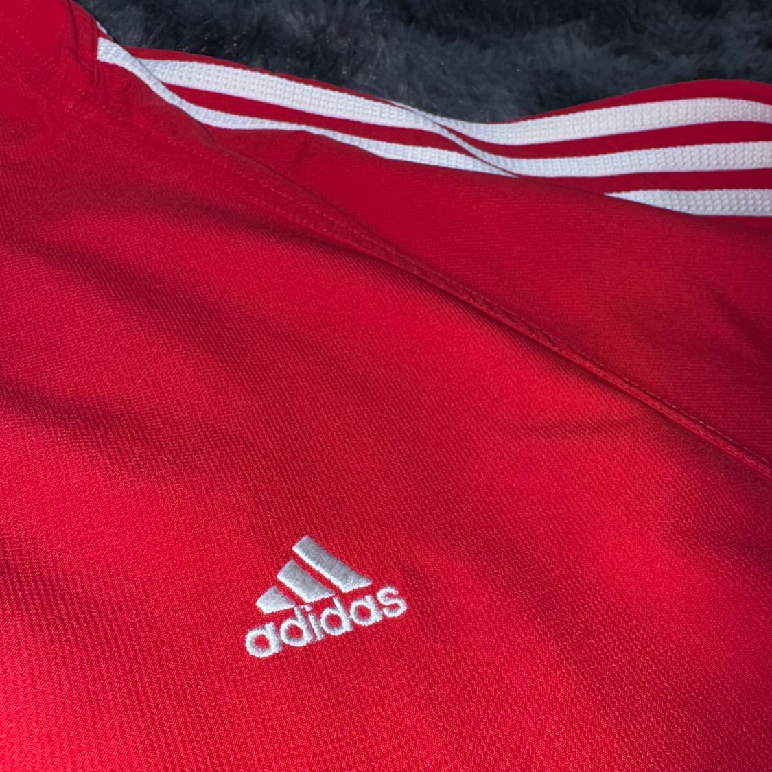 투티/ 0106 아디다스 콜라보 트랙 져지 바람막이 집업 레드 스포츠 상품이미지5