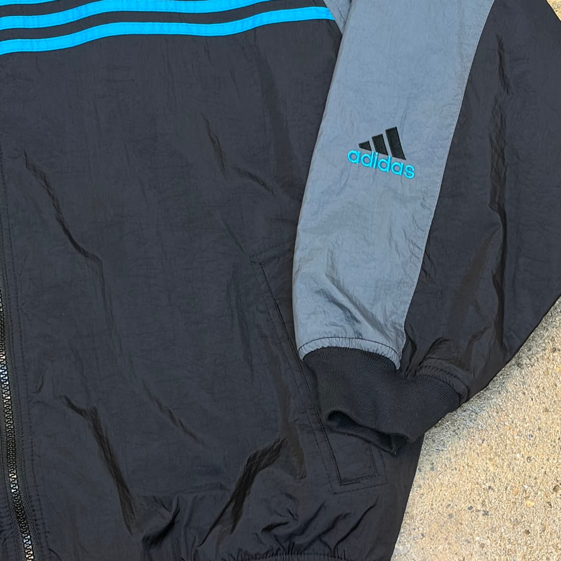 90s USA 빈티지 아디다스 양면 후리스 플리스 바람막이 상품이미지4