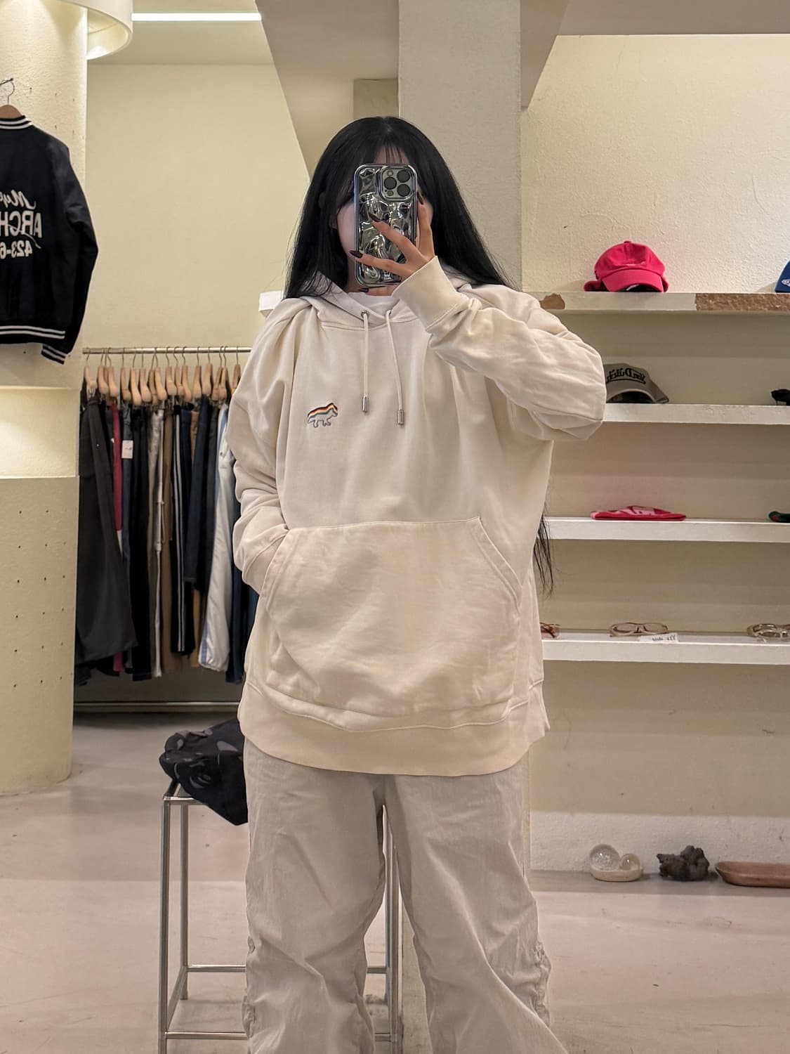 메종키츠네 그라디언트 레인보우 후드티 U1610 상품이미지1