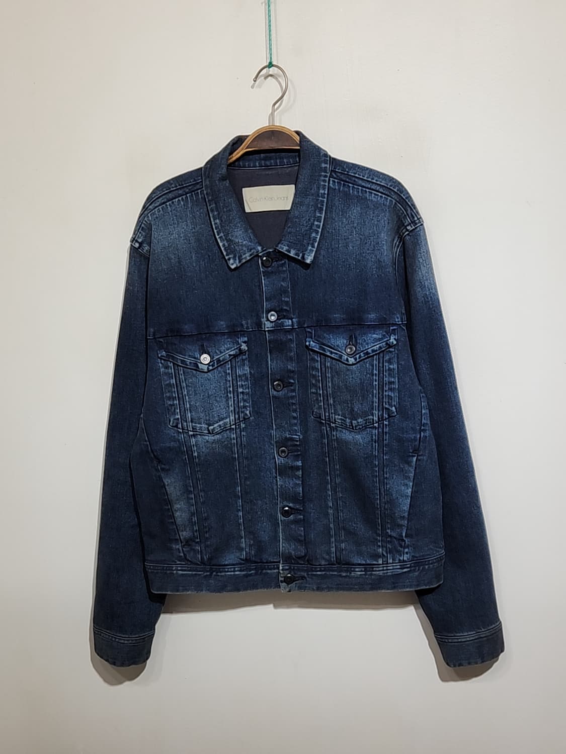 (XL) 캘빈클라인 청자켓 중진청 스판 CK 데님자켓  상품이미지1
