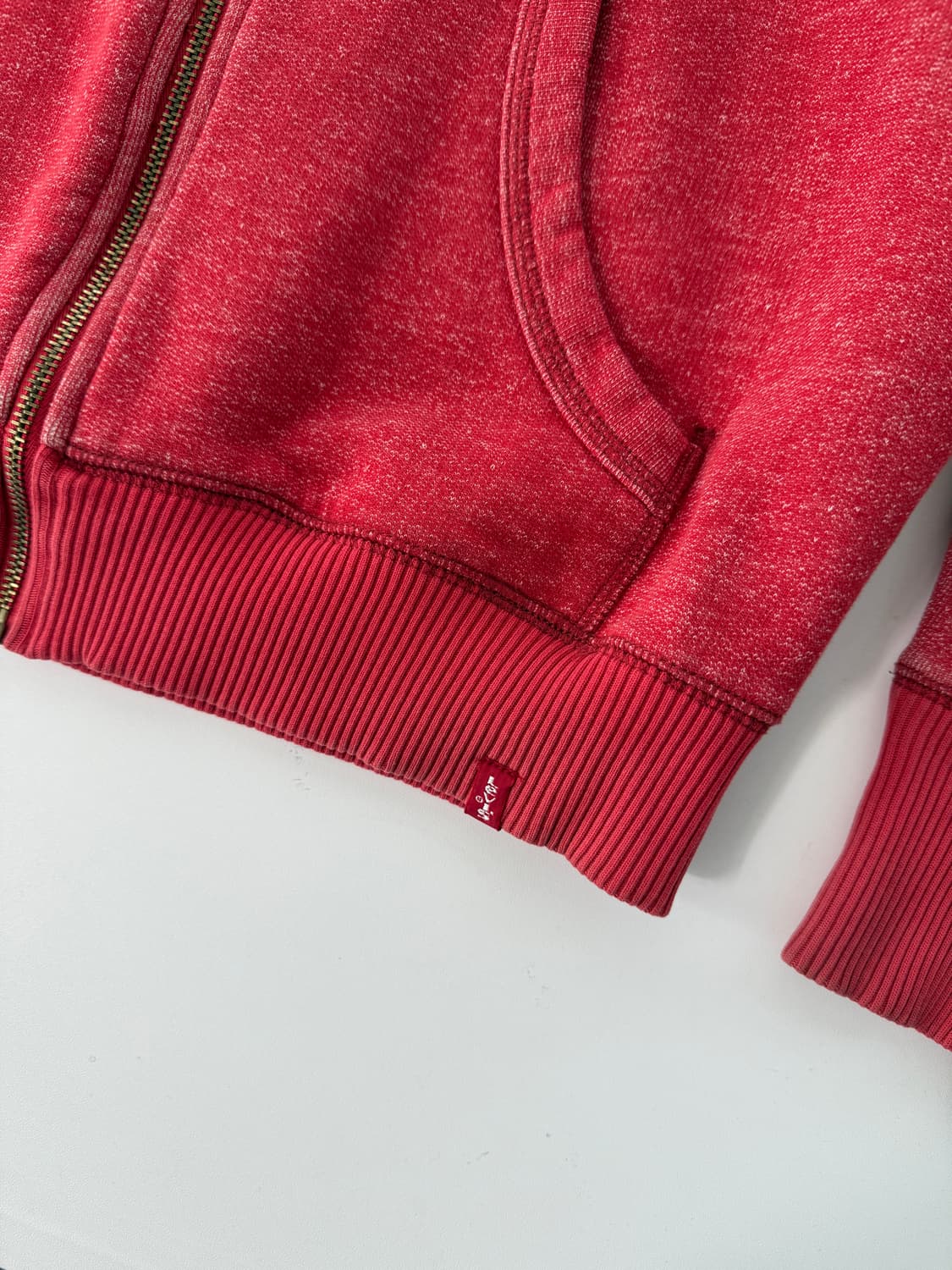 리바이스 00‘s 루즈핏 스타로고 멜란지 레드 스웻 후드집업 상품이미지6