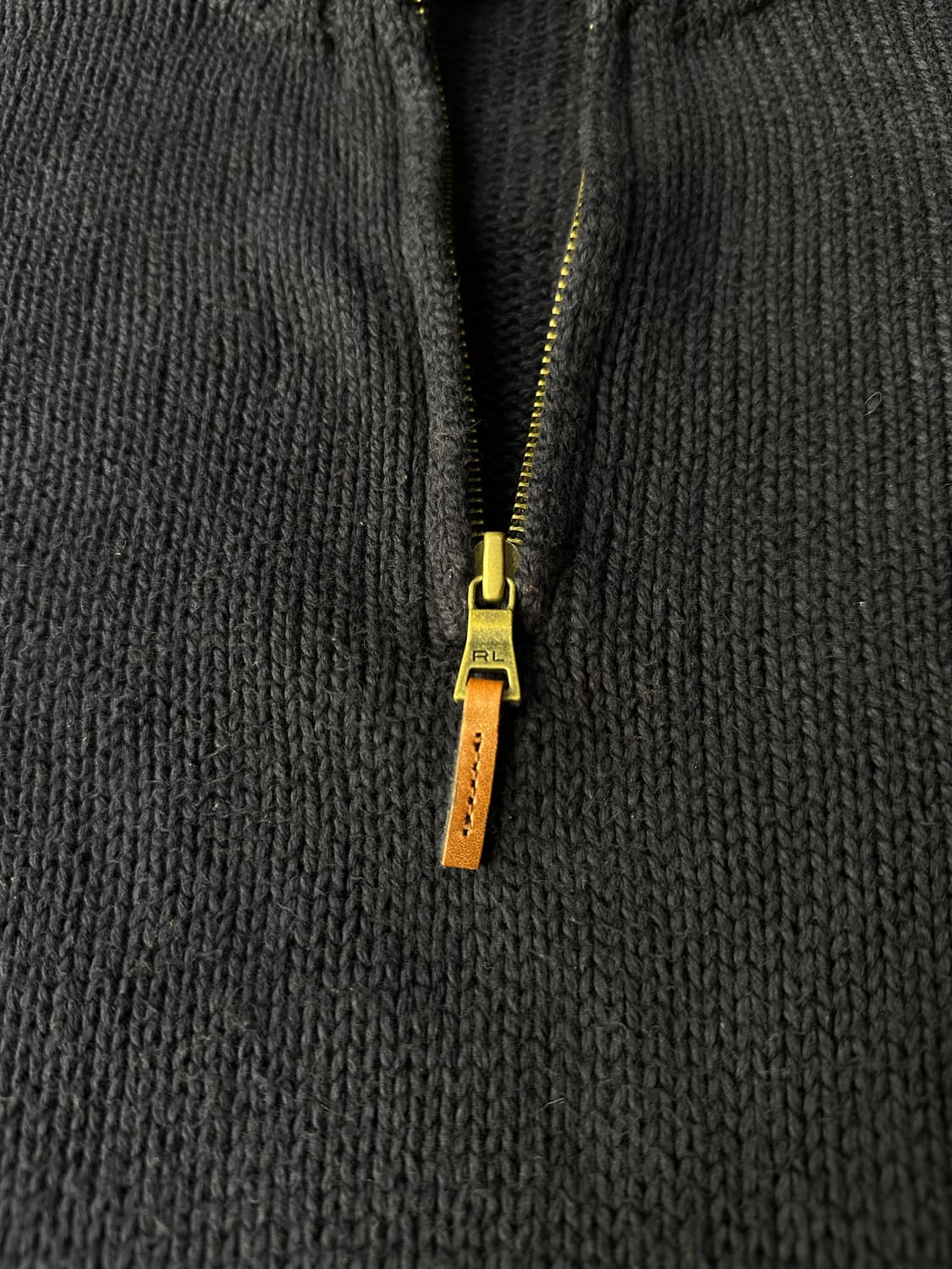 폴로 반집업 니트 네이비 L 상품이미지3