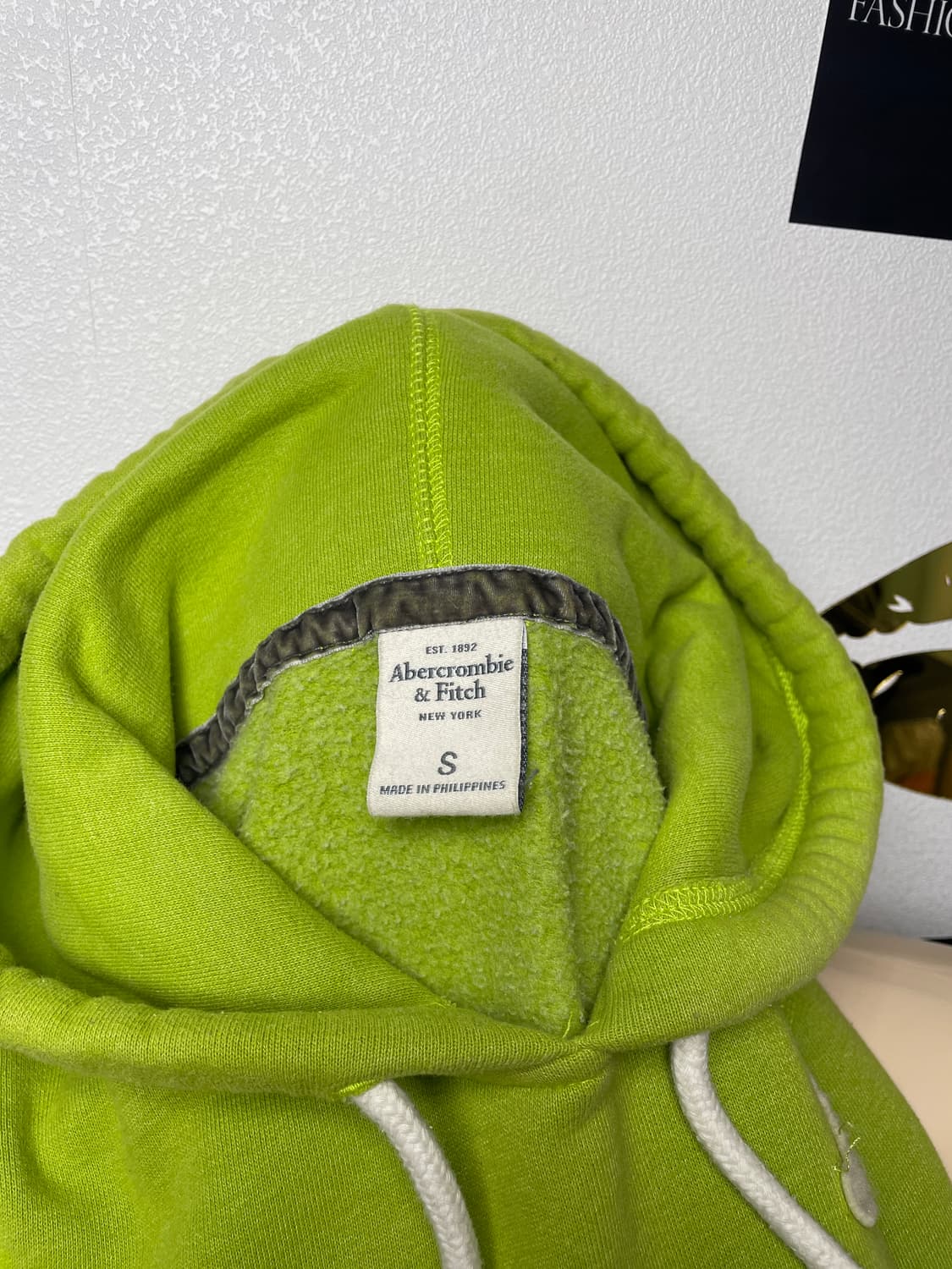 Abecrombie 연두 그린 후드티 상품이미지3