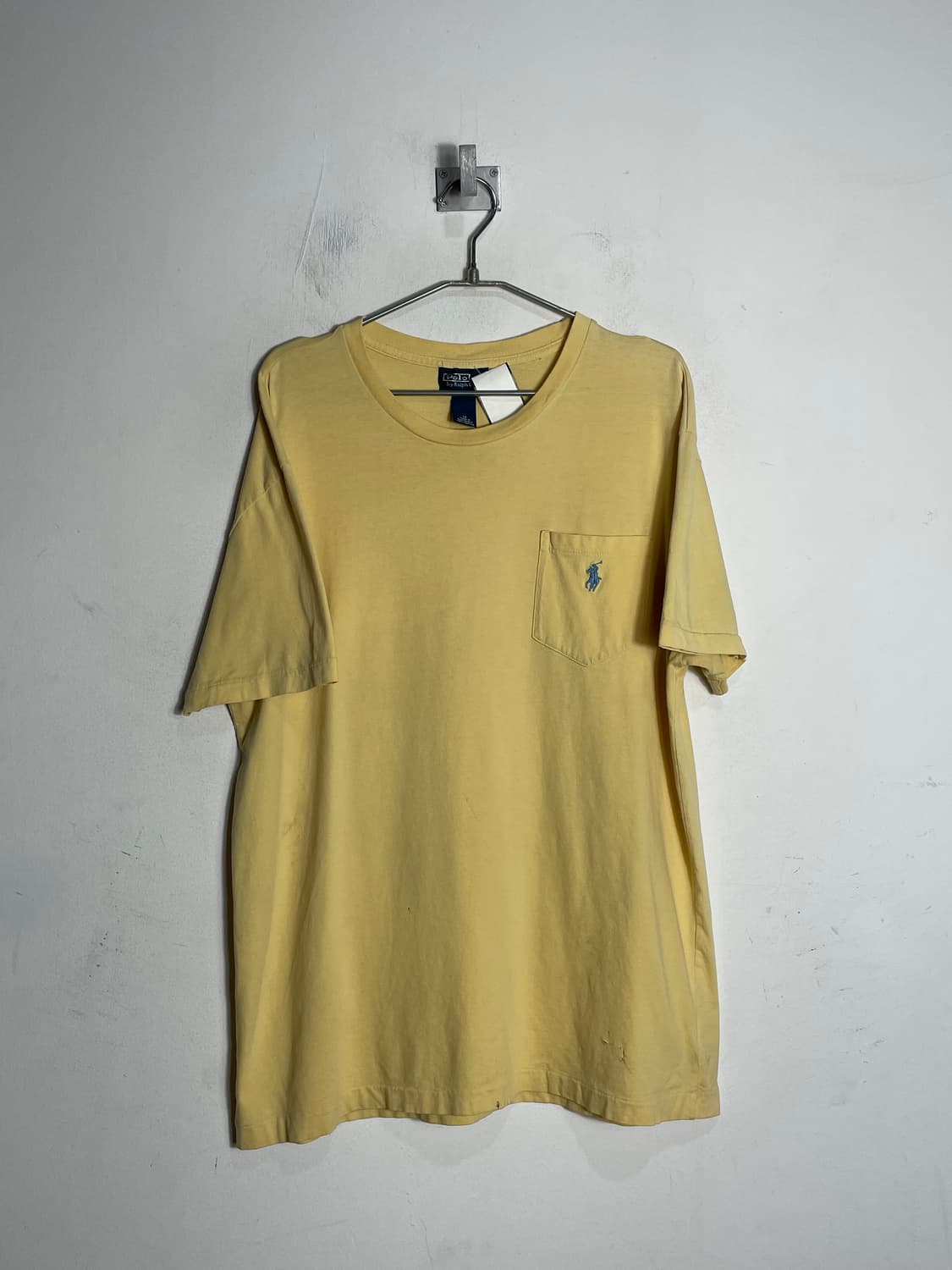 폴로 랄프로렌 포켓 반팔 티셔츠 옐로우 상품이미지1