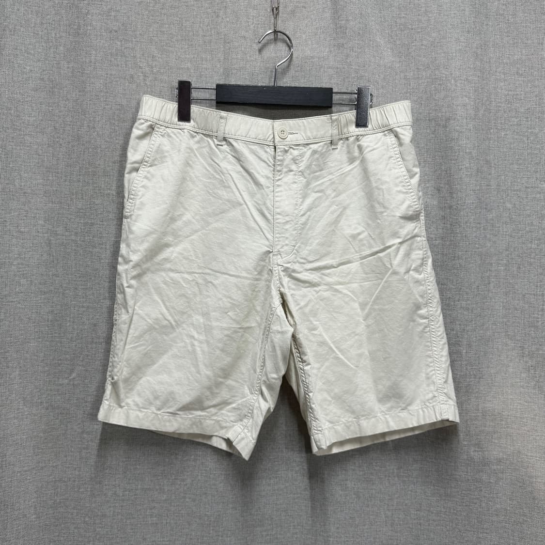 [L밴딩] 유니클로 린넨 + 아사면 혼방 밴딩 반바지 상품이미지1