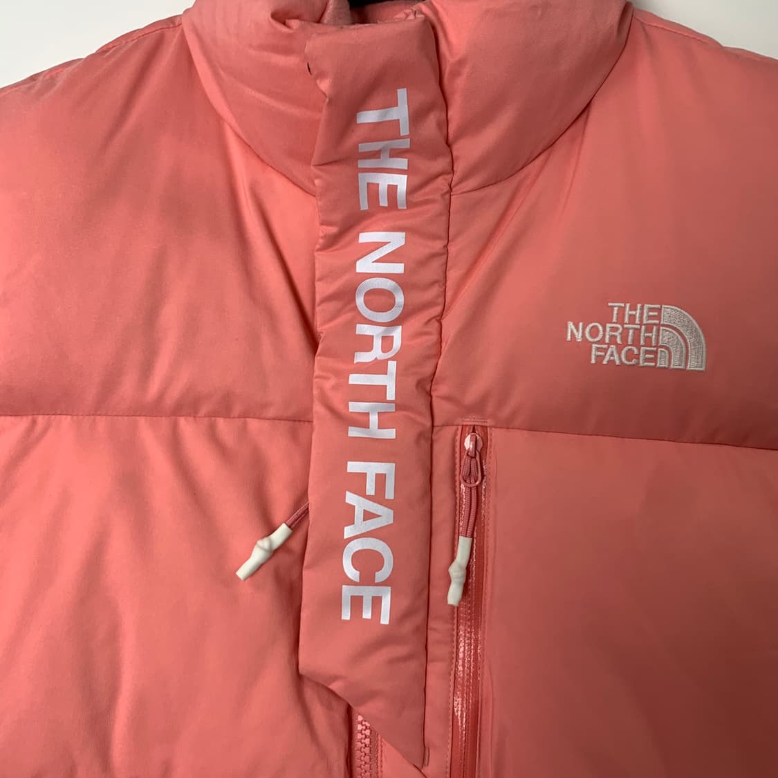 노스페이스 로고 핑크 조끼 패딩 상품이미지7