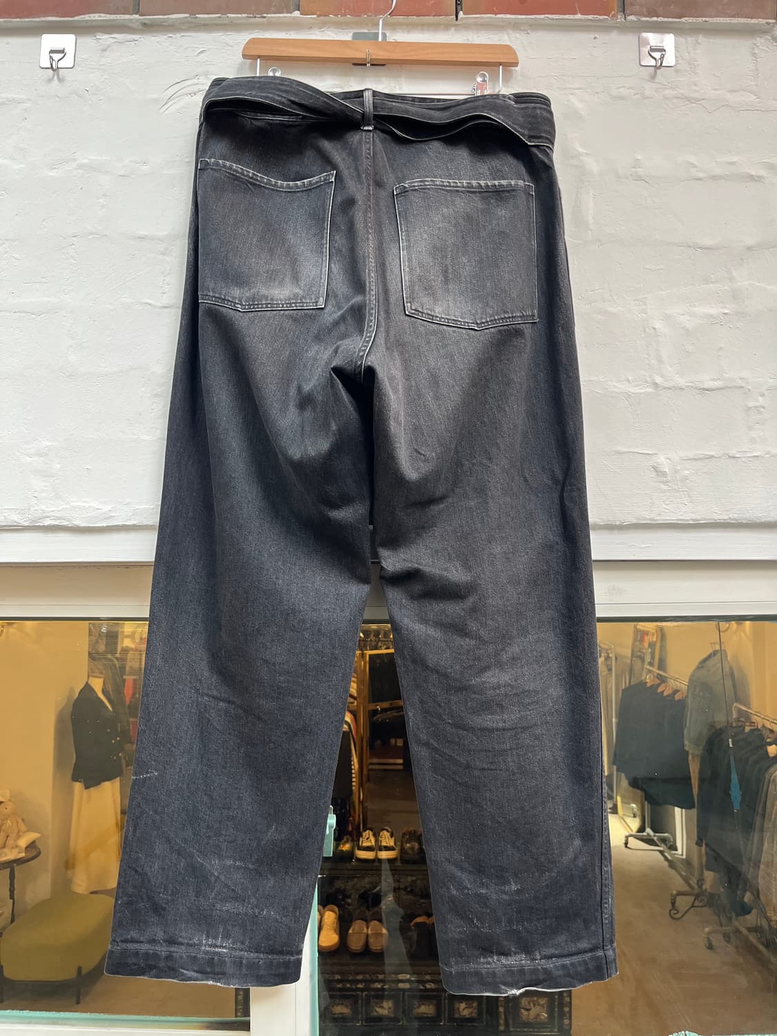 Comoli 코모리 벨티드 흑청 데님 3 상품이미지9