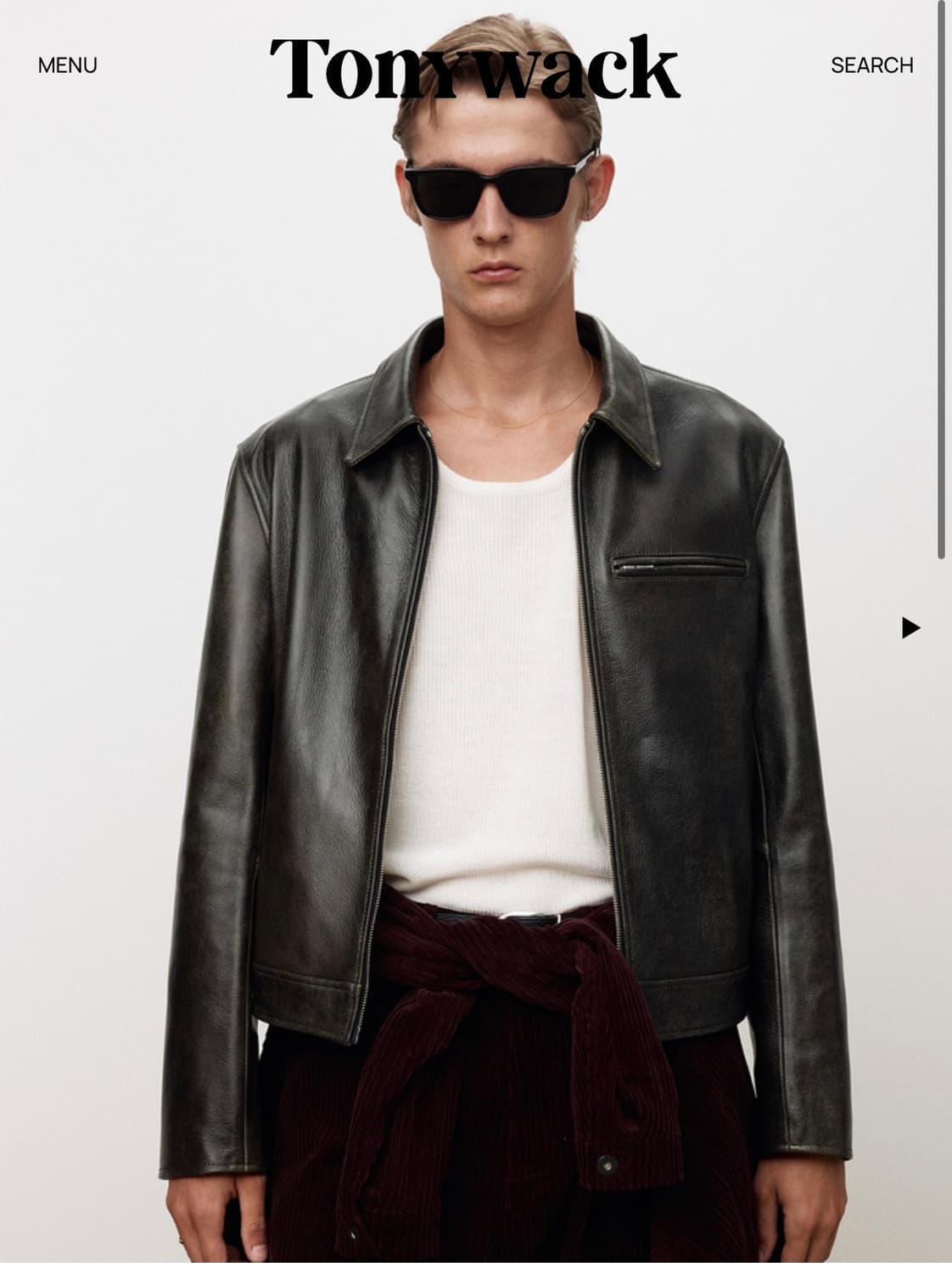 토니웩 LEATHER CHEST ZIP JACKET 상품이미지1