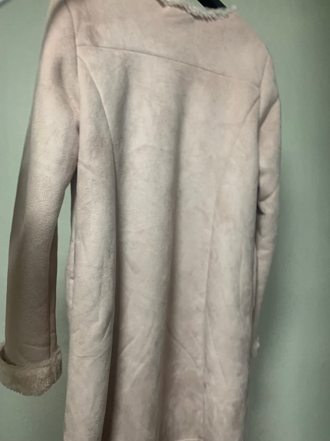 핑크 롱 무스탕 상품이미지2