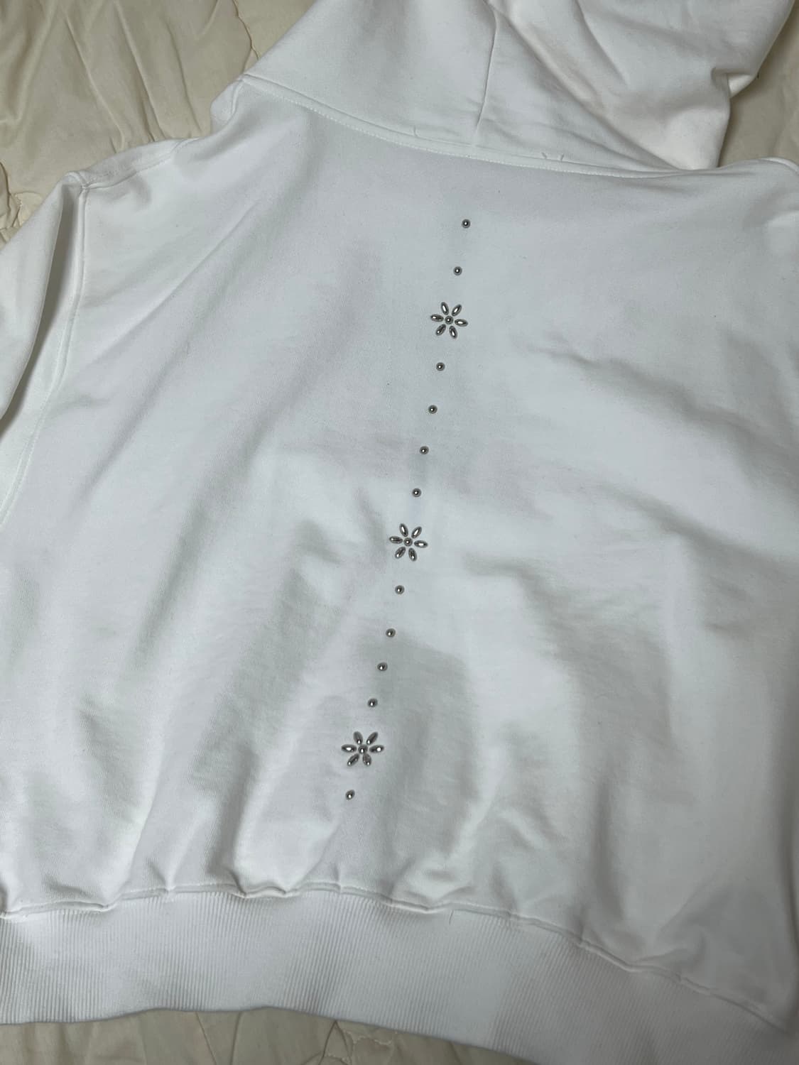 카시코 몽크 오버 후드집업 화이트 상품이미지5