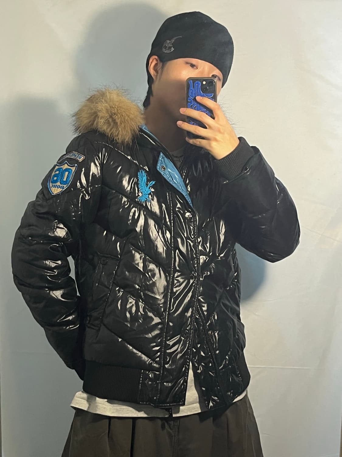 도크 유광 빈티지패딩 상품이미지2