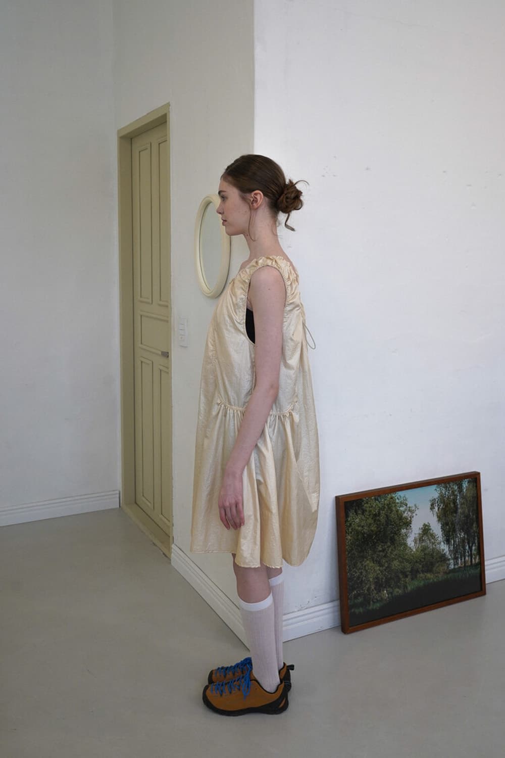 ye-d SHIRRING DOUBLE STITCH DRESS 상품이미지3