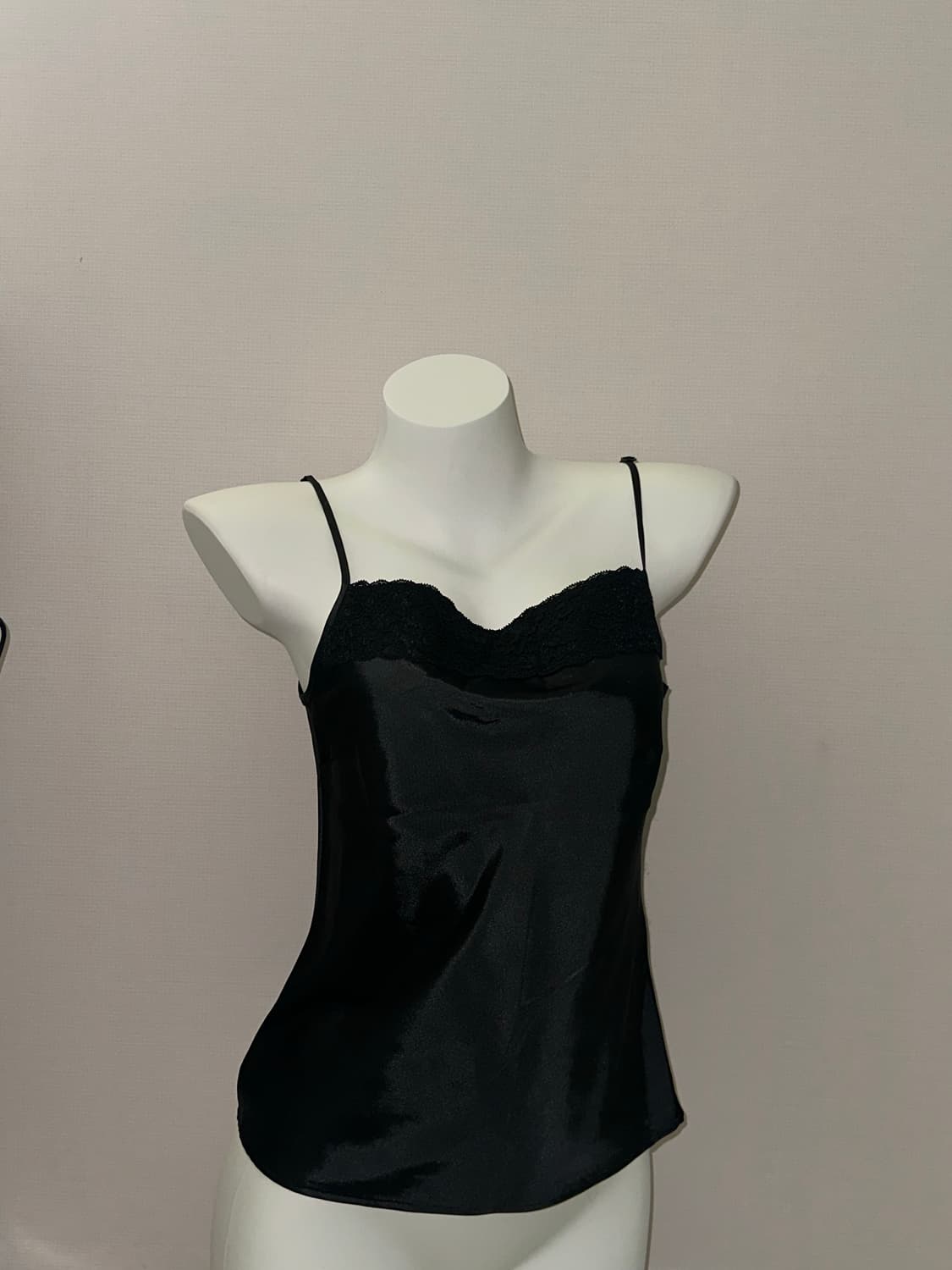 새틴 빈티지 블랙 레이스 슬립 상품이미지4