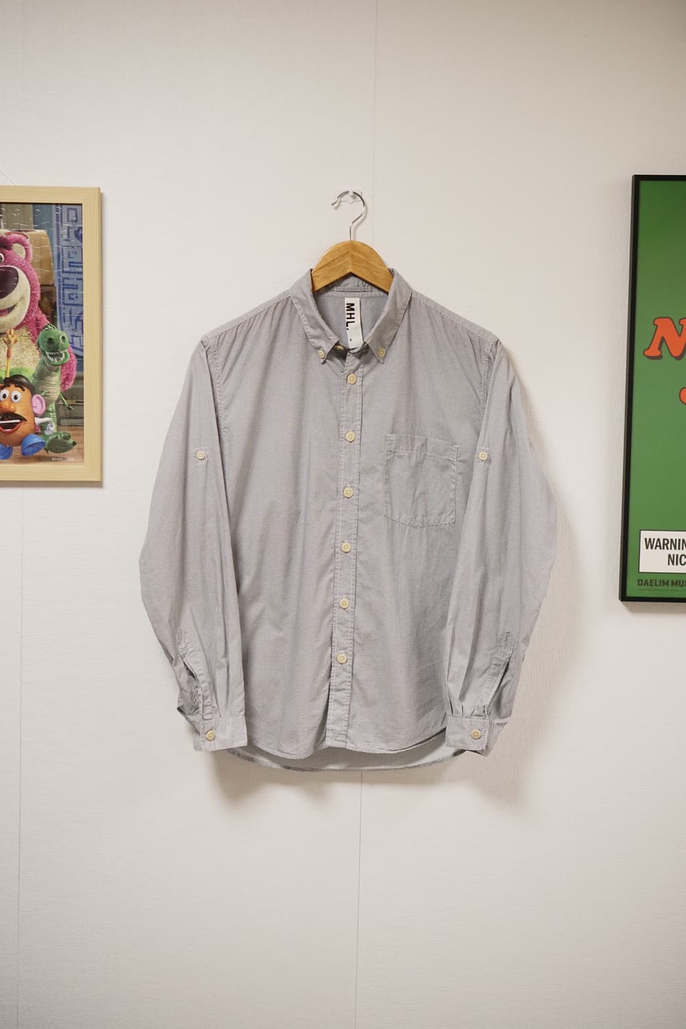 MHL 체크 버튼다운 셔츠 상품이미지1