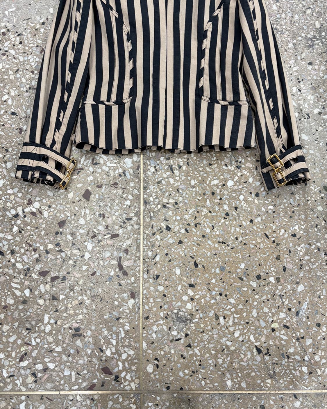 가에타노 나바라 2004S/S 스트라이프 아플리케 자켓 상품이미지7