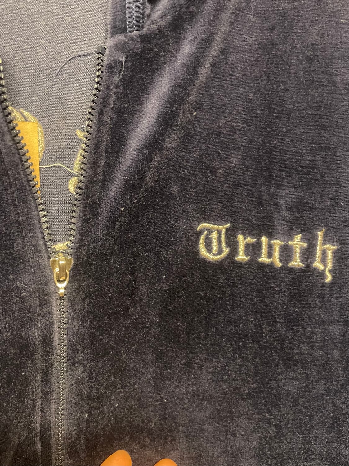 velvet hooded zip-up 상품이미지6