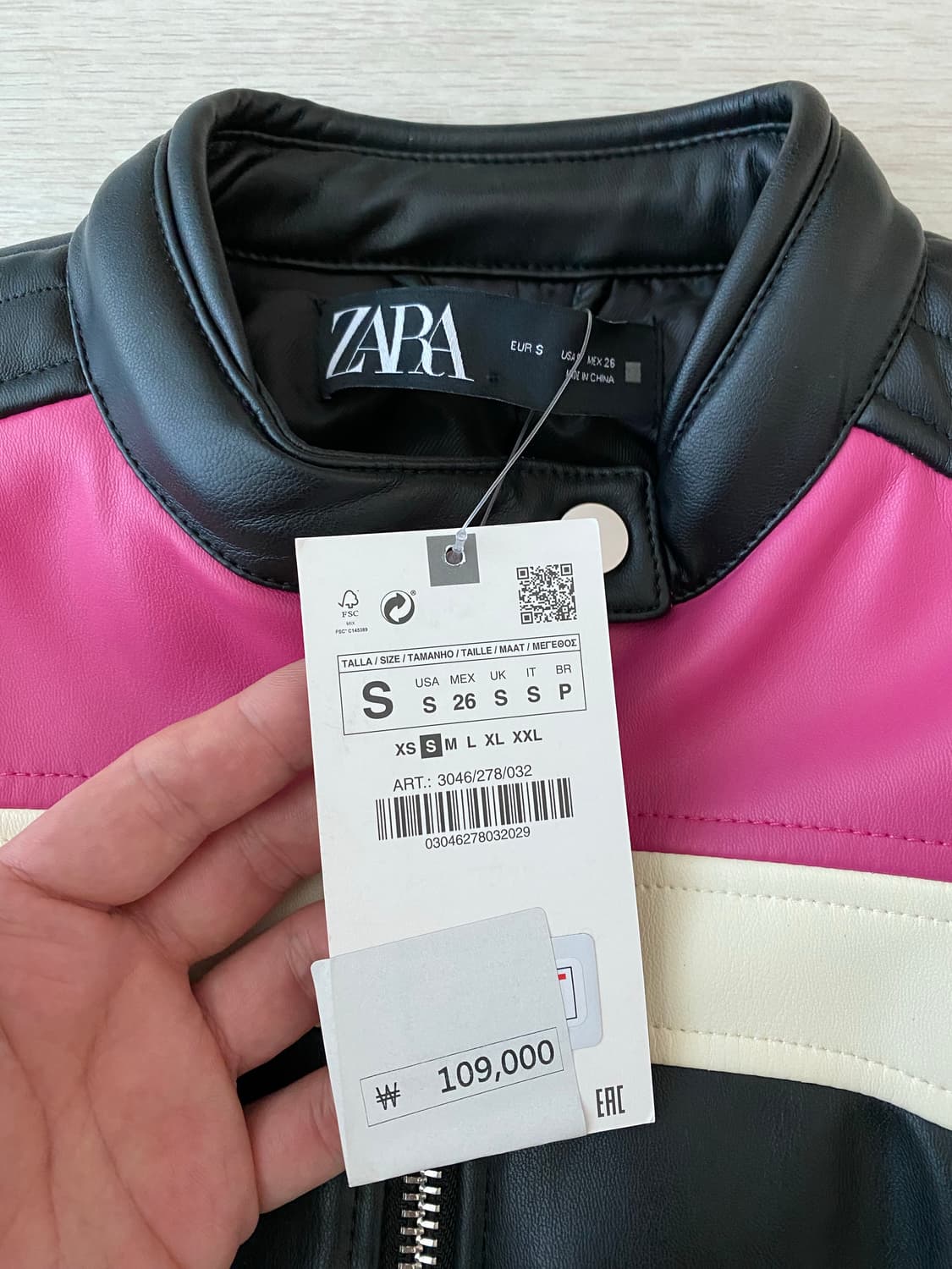 자라 퍽스 레더 자켓 상품이미지3