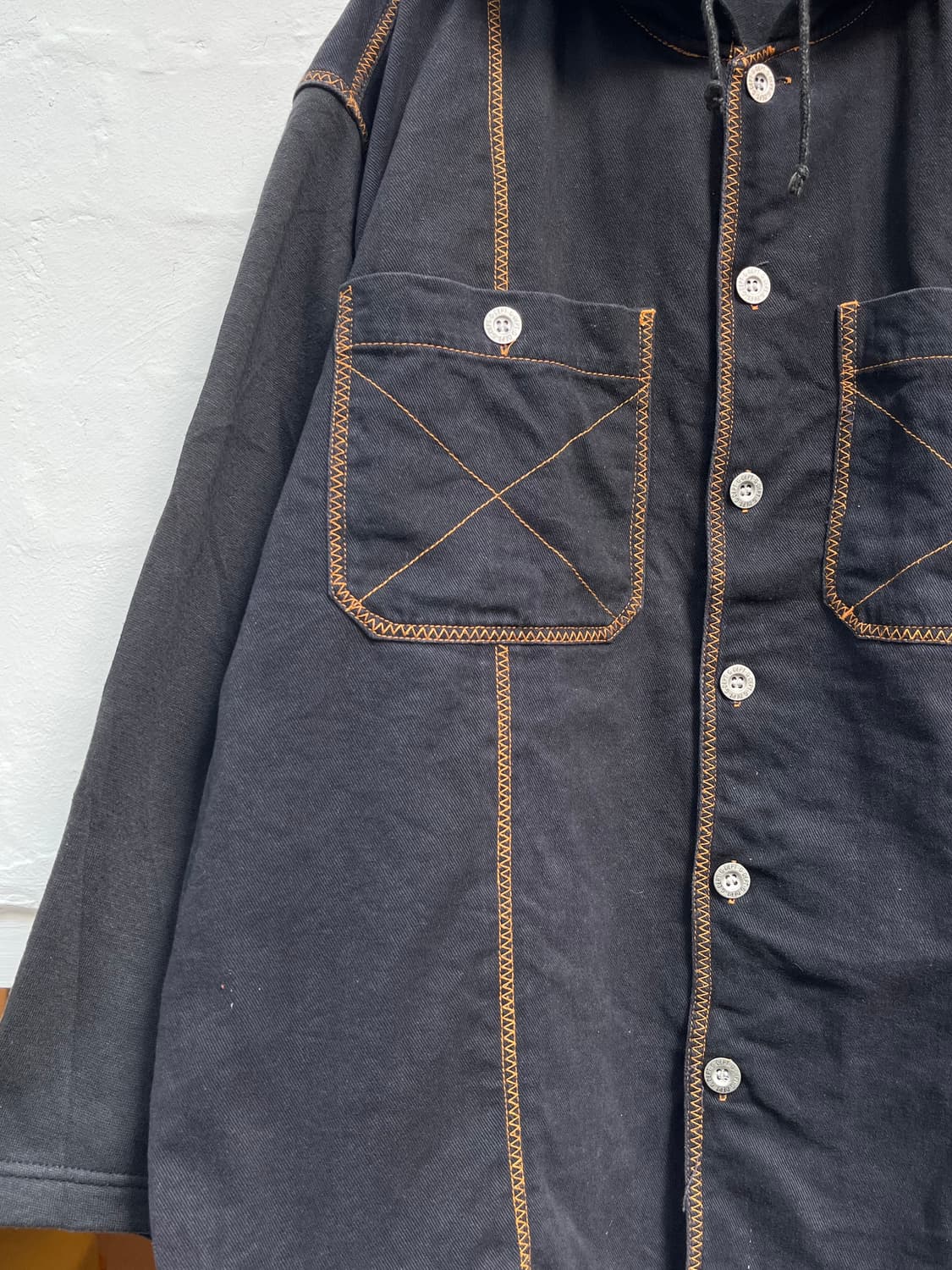 G-dept 스티치 후디 배기 셔츠 L 상품이미지3