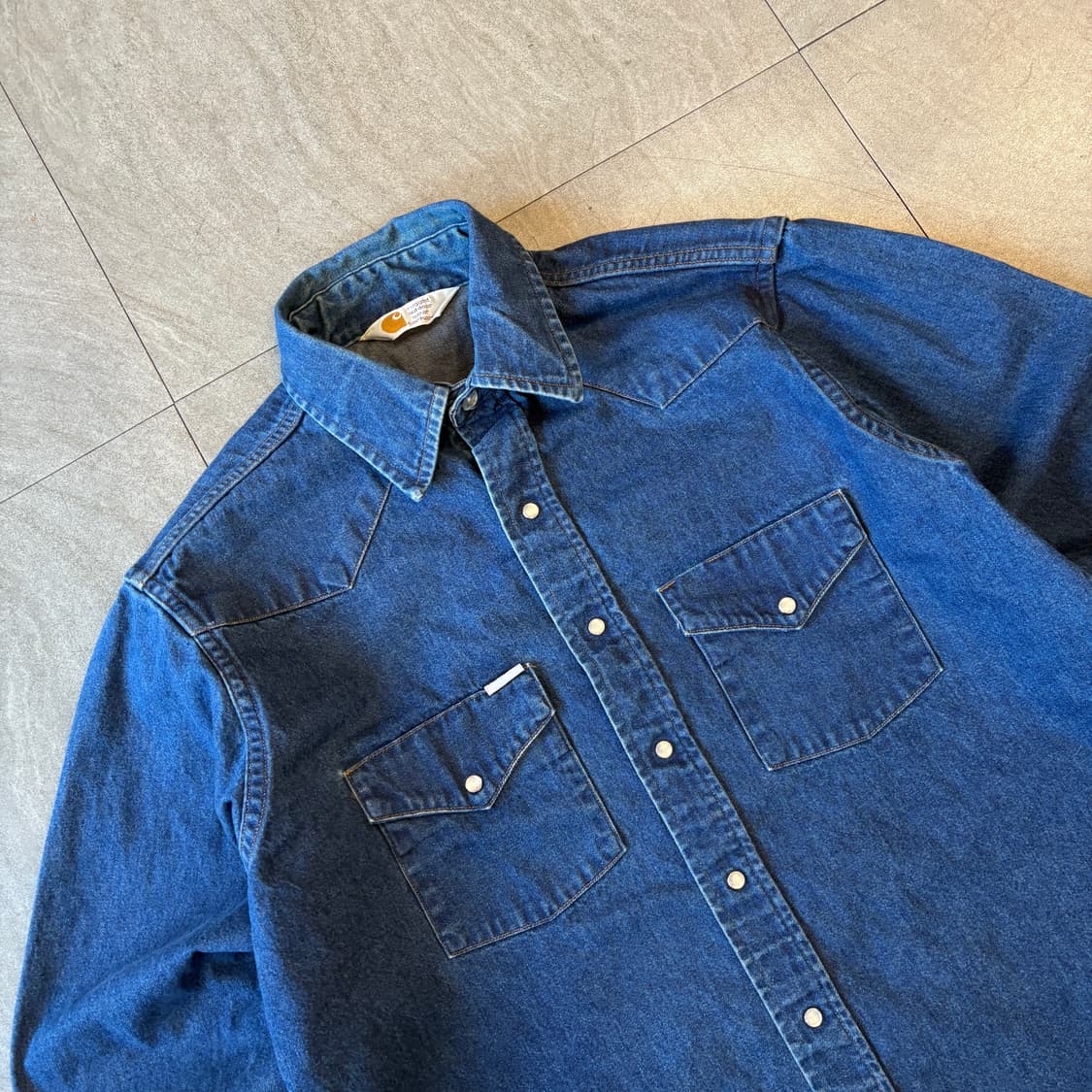 칼하트 정품 오리지널 데님 웨스턴 긴팔 셔츠 상품이미지2