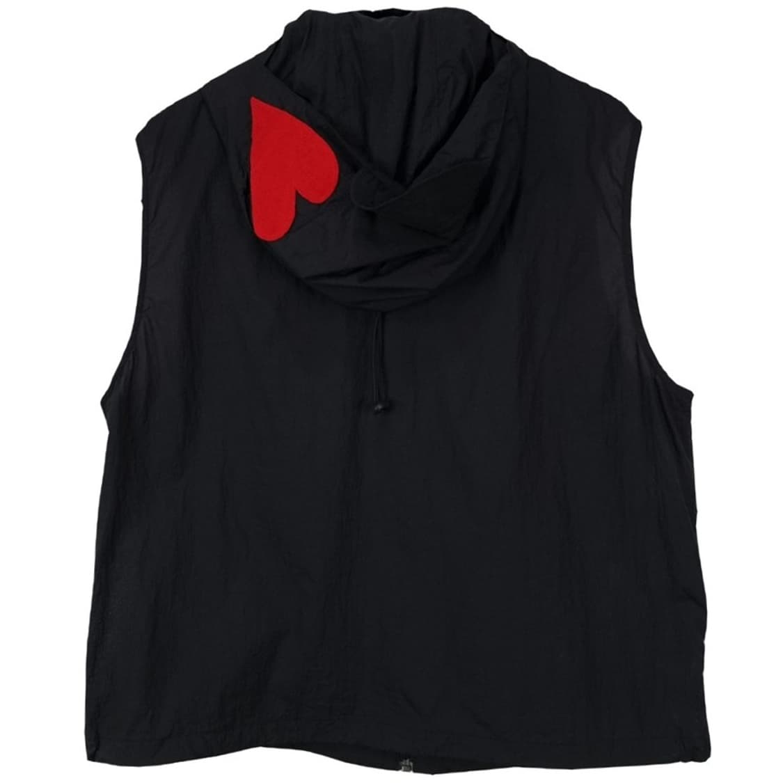 [더뮤지엄비지터] 고프코어 나일론 후드 베스트 조끼 블랙 M16858 상품이미지3