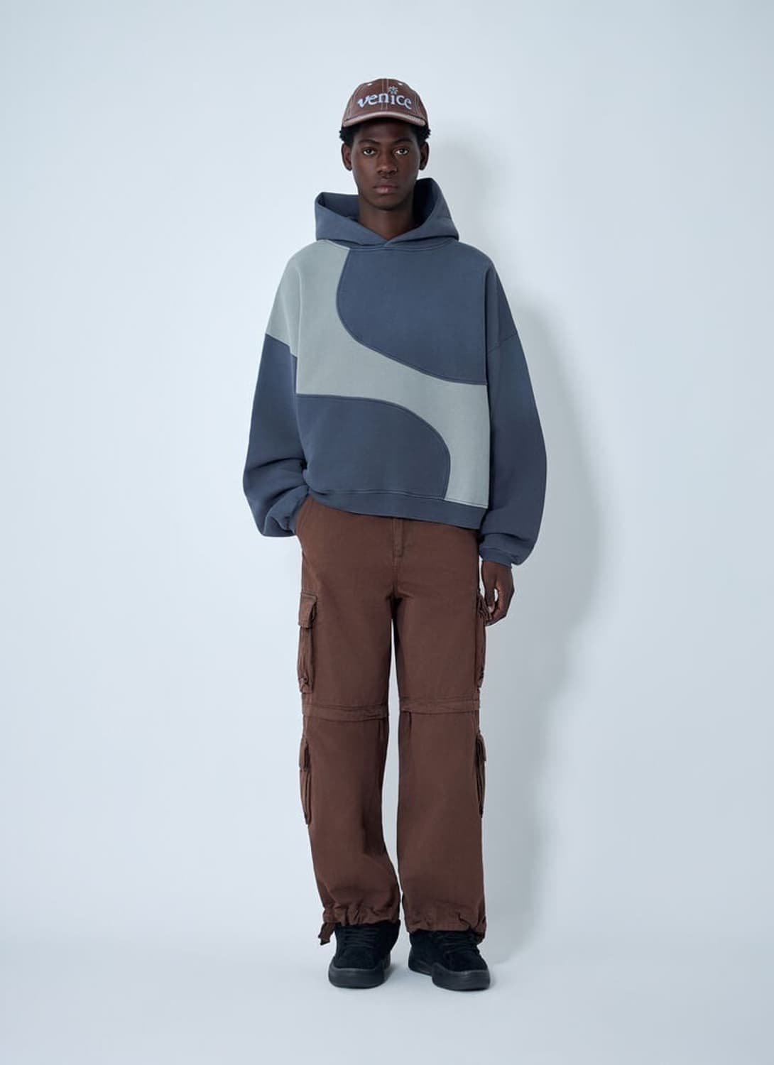 [L] ERL 웨이브 후디 니트 상품이미지4