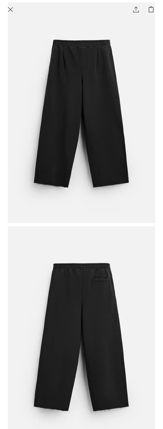 자라 워시드 턱 조거 팬츠 S 상품이미지2