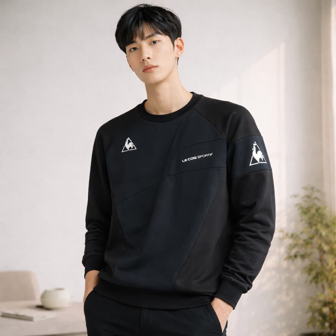 르꼬끄 스포르티브 절개 라운드넥 긴팔 티셔츠 110 상품이미지2