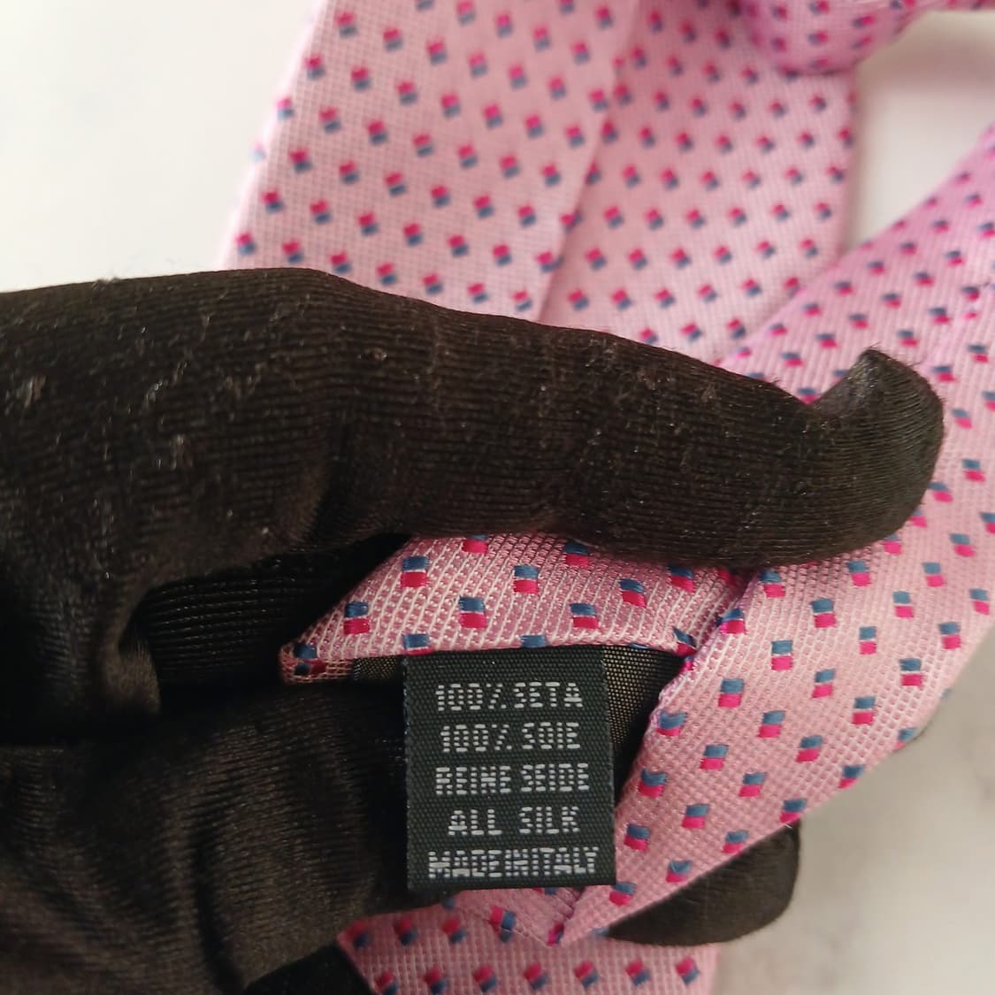 샤를 주르당 실크 마이크로 패턴 슬림 넥타이 8cm A+등급 A19167 상품이미지7