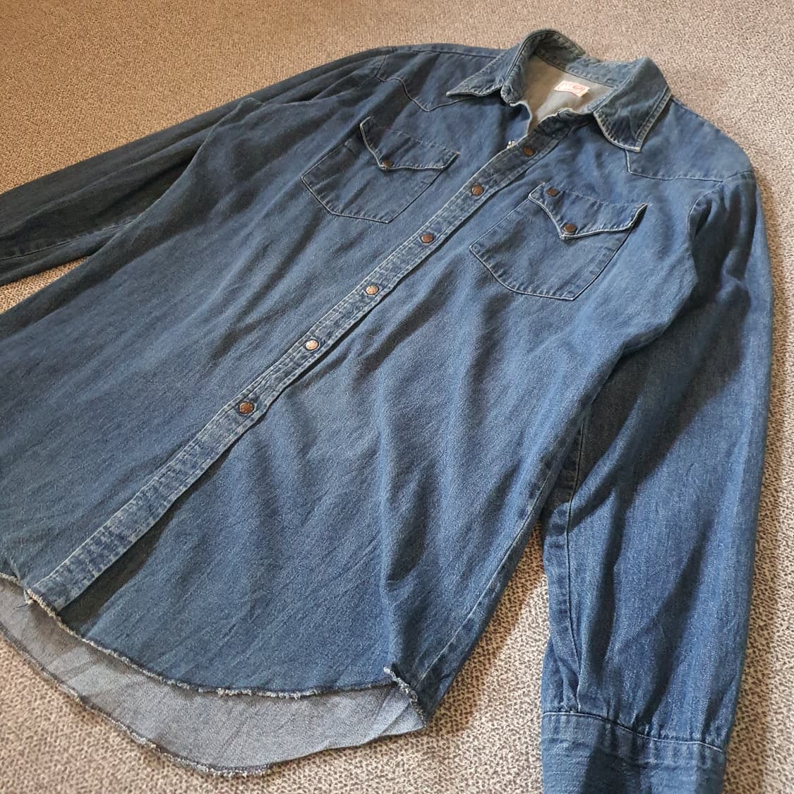 70s미국 수입 데님  웨스턴 셔츠  no.51 상품이미지2