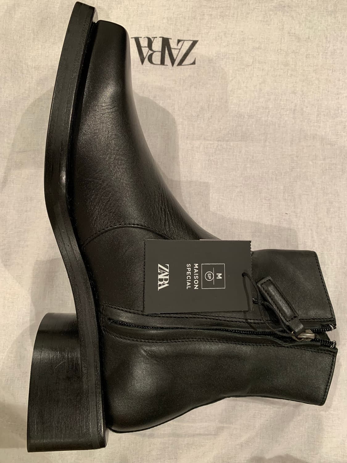 MAISON SPECIAL콜라보 한정판 ZARA 스퀘어힐 부츠 상품이미지7