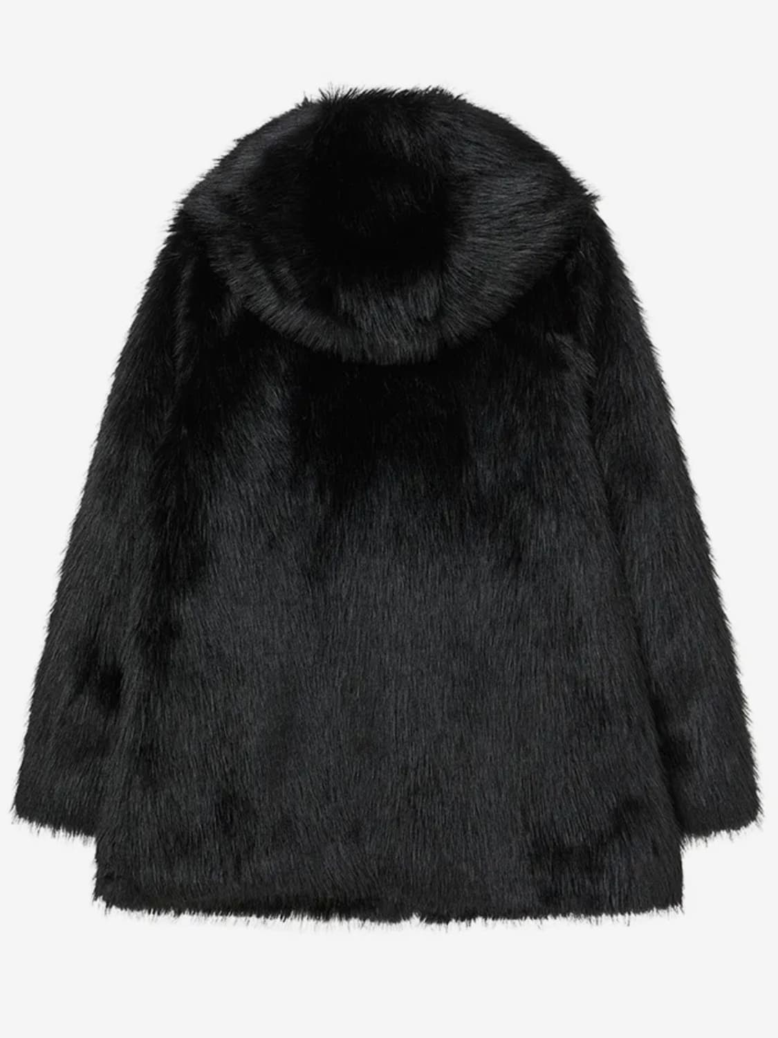 nyxx 후드 퍼 코트 퍼자켓 블랙 상품이미지8