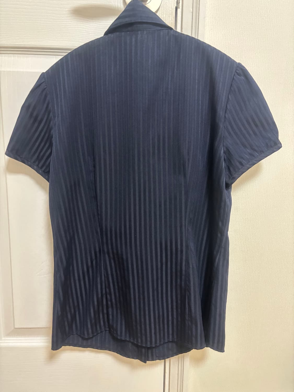 일본 빈티지 네이비프릴반팔셔츠 상품이미지5