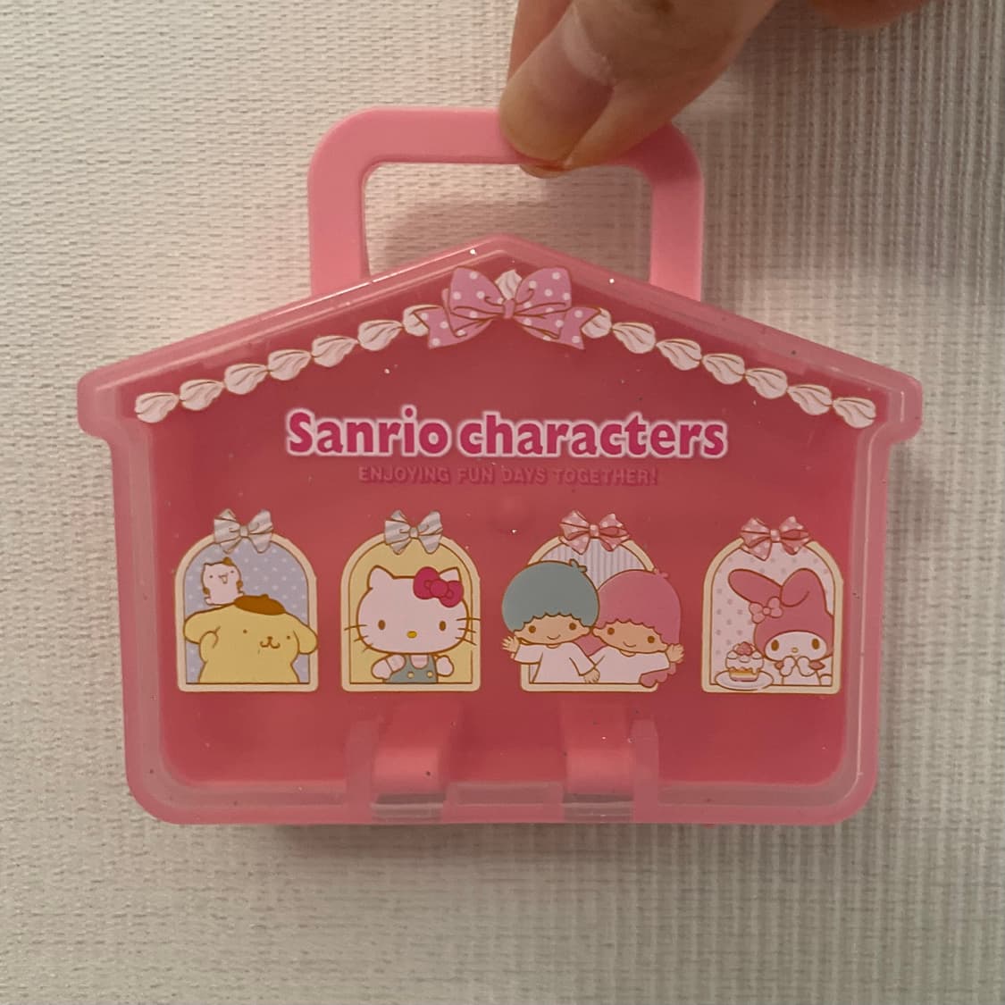 산리오 캐릭터즈 글리터 핑크 보관함 상품이미지1