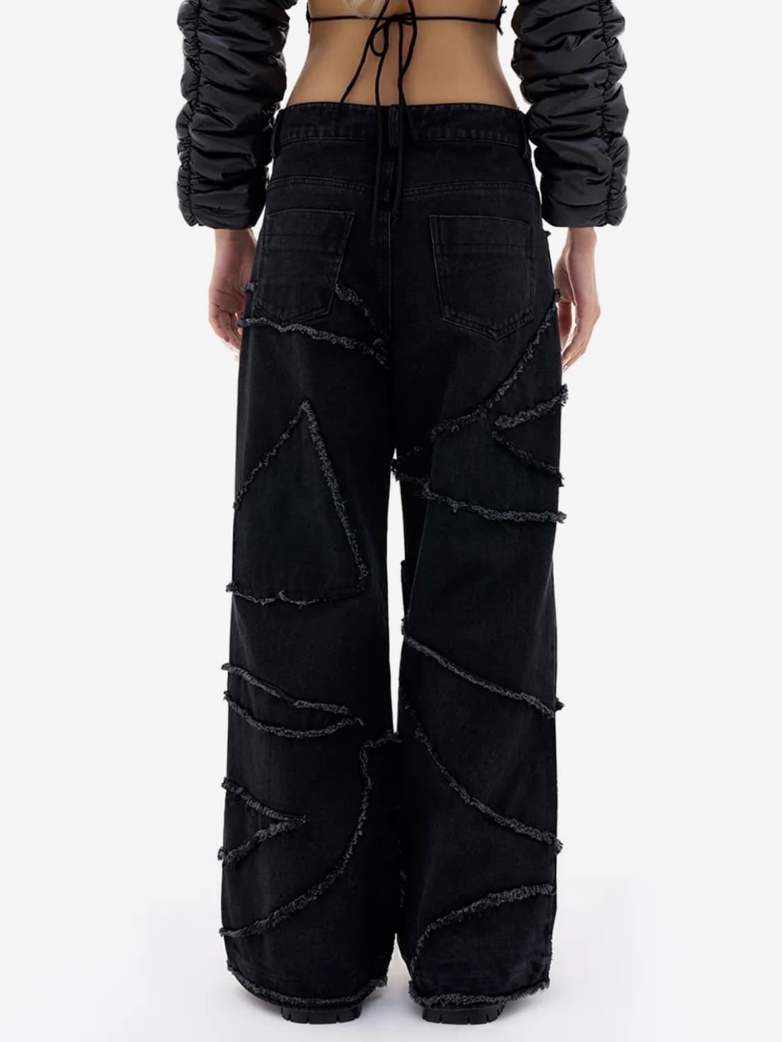 와이이이엘 데님 팬츠 블랙 M PATCHWORK DENIM 상품이미지3