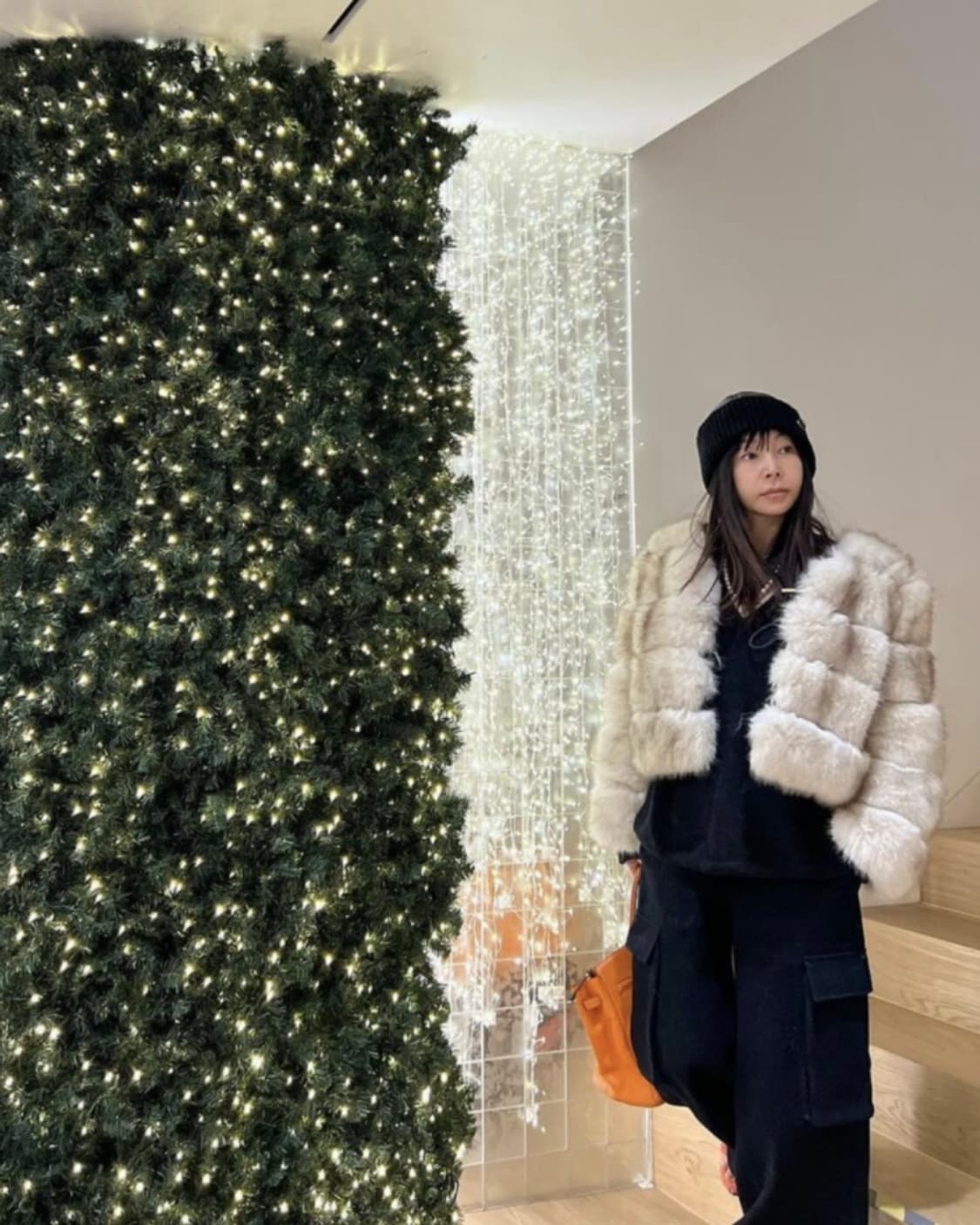 립합 퍼 베이지 황신혜 퍼 상품이미지2