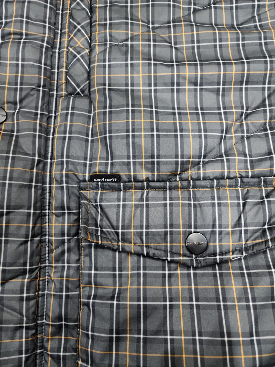 칼하트 체크 패턴 패딩 베스트 조끼 L 상품이미지5