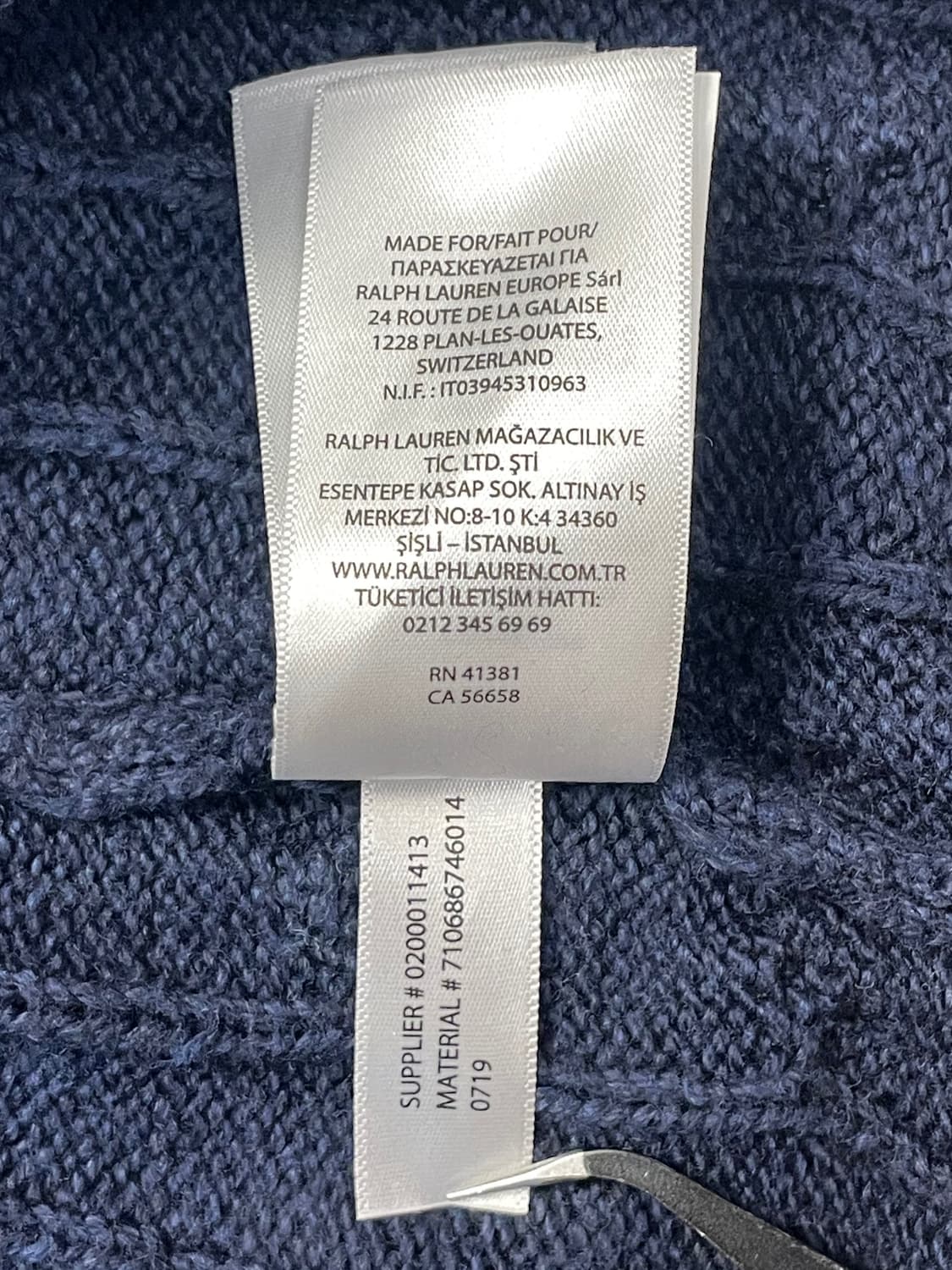 폴로랄프로렌 네이비 꽈배기 니트 상품이미지10