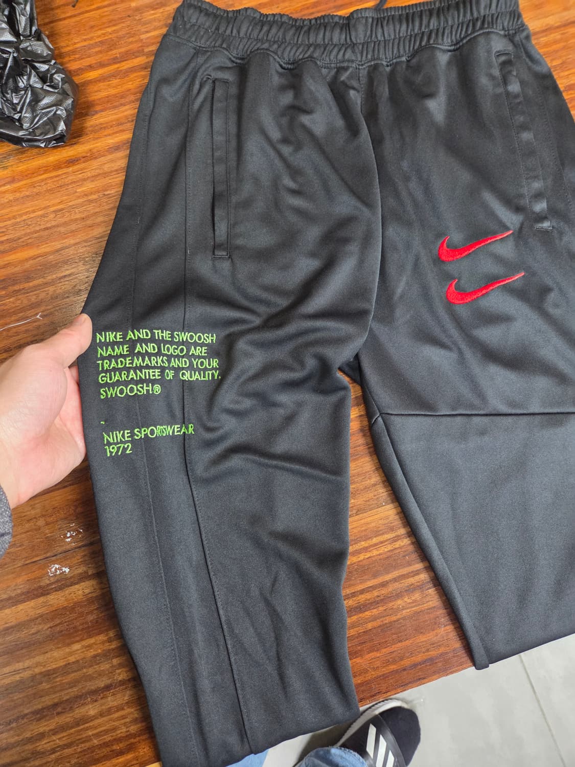 나이키 nsw 더블스우시 폴리니트 팬츠 m 상품이미지5