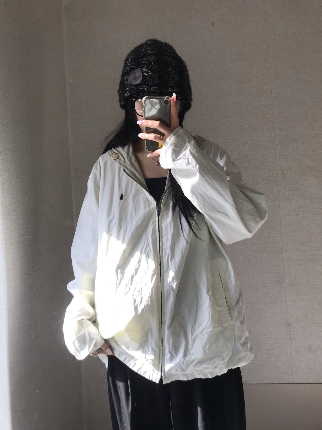 폴로 아이보리 베이지 리버시블 자켓 상품이미지1